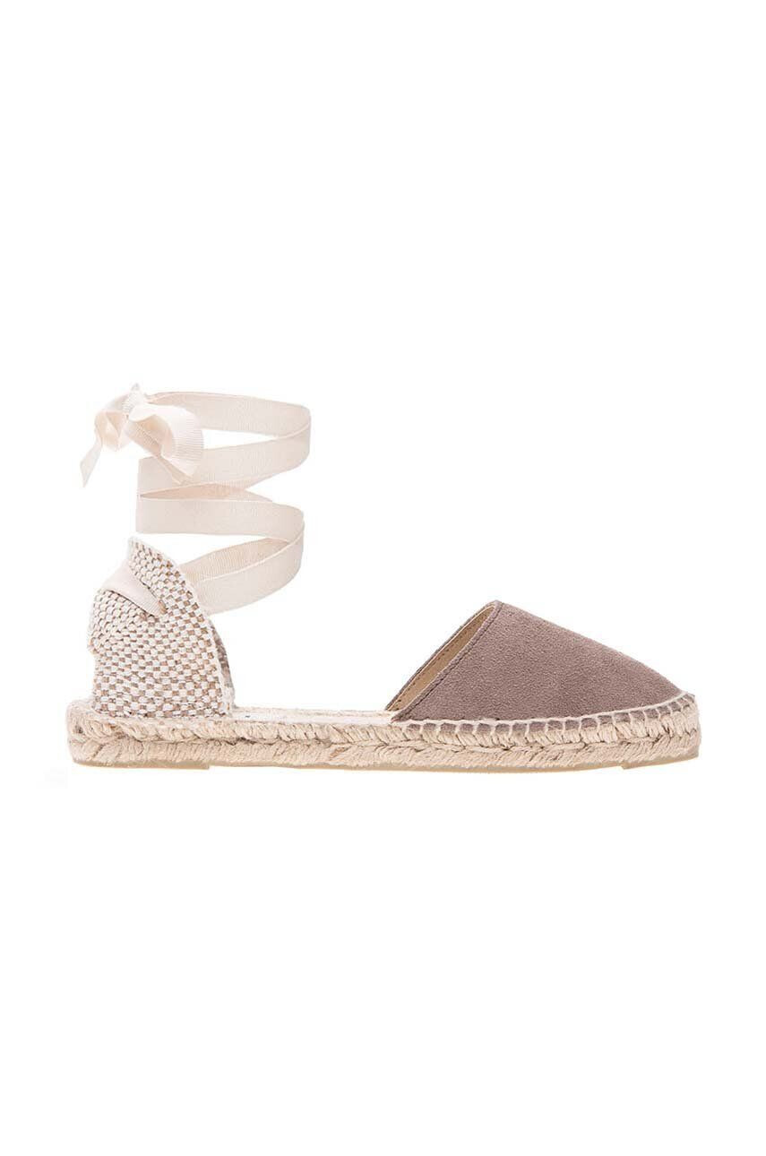 Manebi Εσπαντρίγιες σουέτ Flat Valenciana Espadrilles χρώμα: καφέ K 1.9 P0 - Pepit.gr