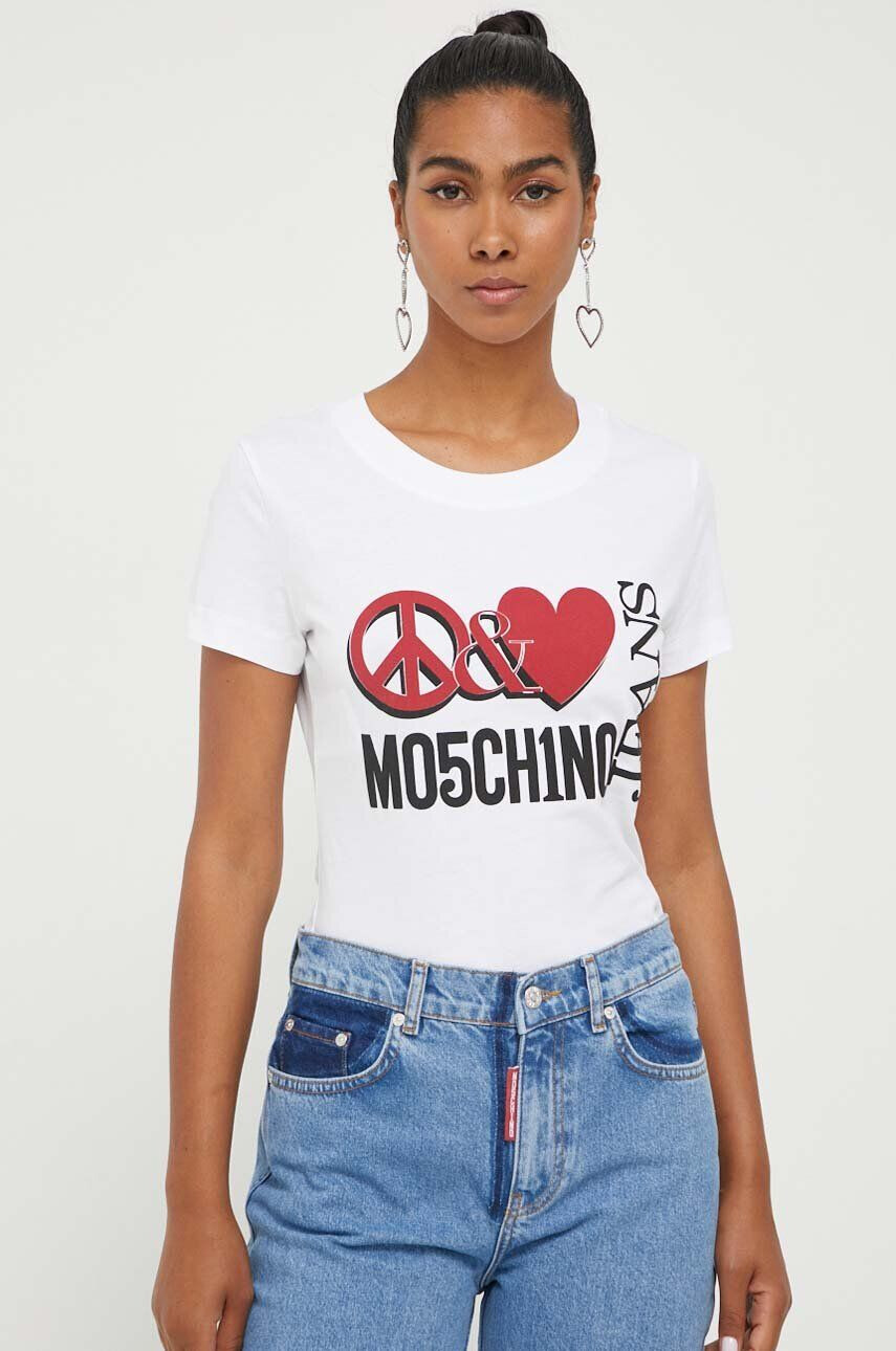 Moschino Jeans Βαμβακερό μπλουζάκι - Pepit.gr