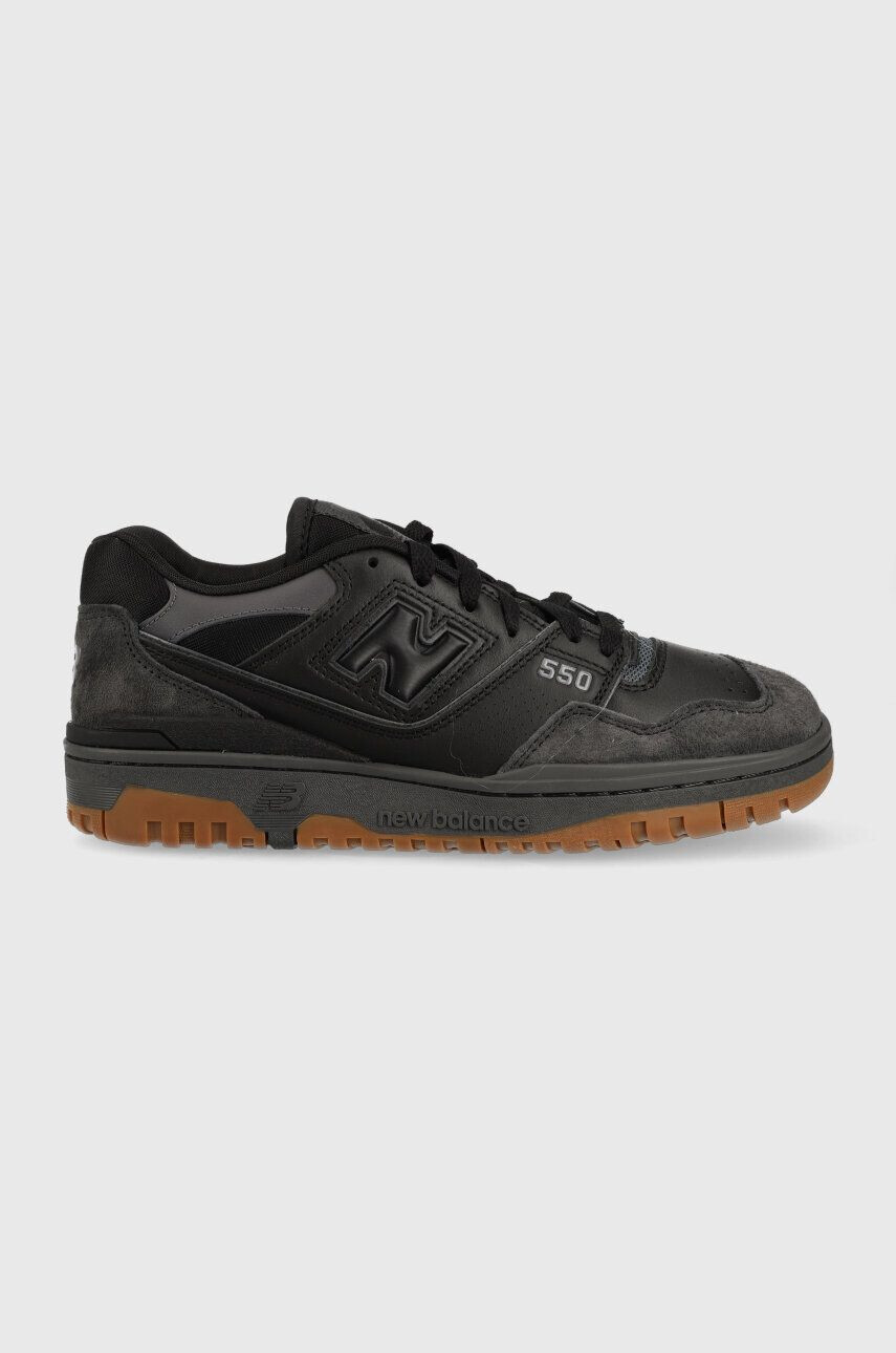 New Balance Δερμάτινα αθλητικά παπούτσια BB550BGU χρώμα: μαύρο - Pepit.gr