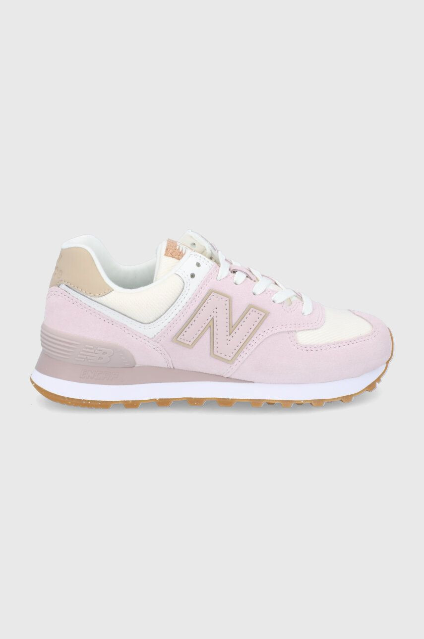 New Balance Υποδήματα WL574SP2 χρώμα: ροζ - Pepit.gr