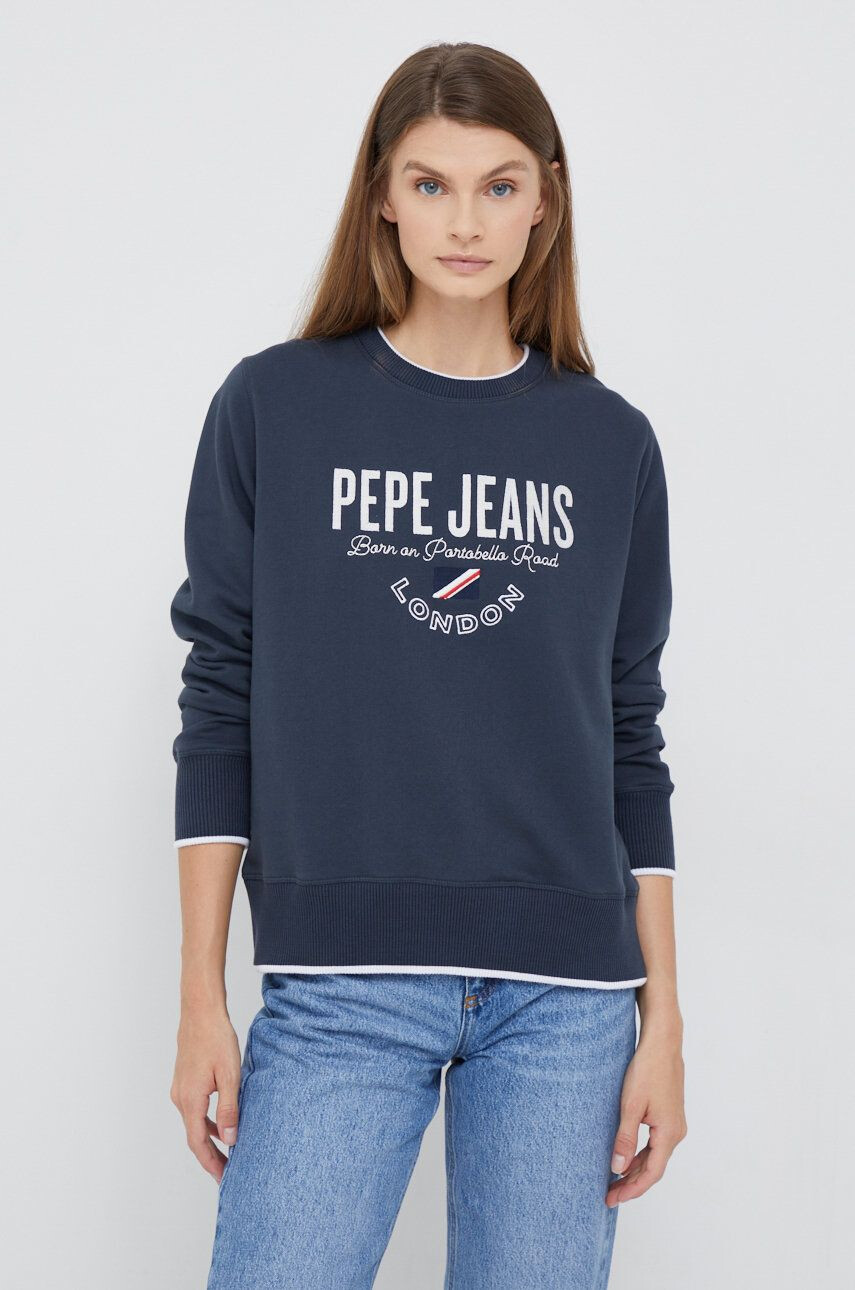 Pepe Jeans Βαμβακερή μπλούζα χρώμα: ναυτικό μπλε - Pepit.gr