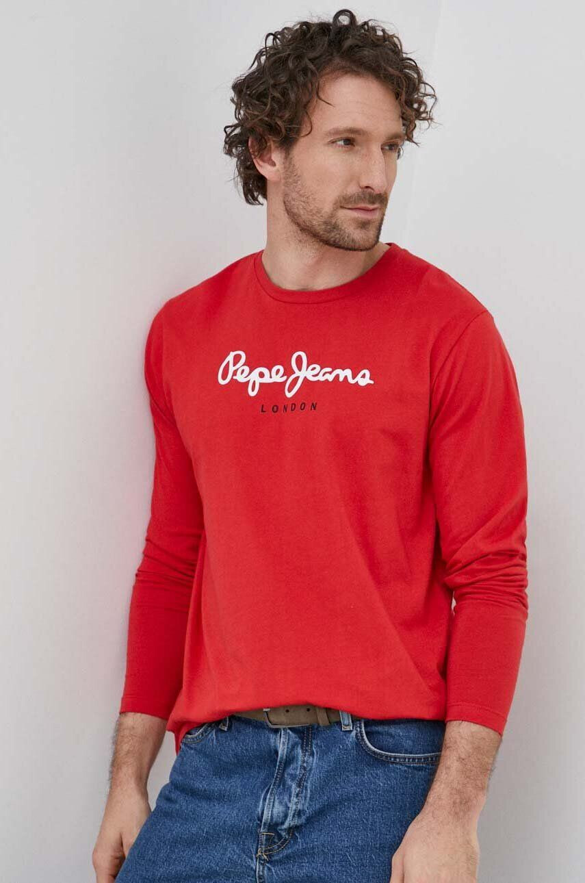 Pepe Jeans Βαμβακερή μπλούζα με μακριά μανίκια Eggo - Pepit.gr