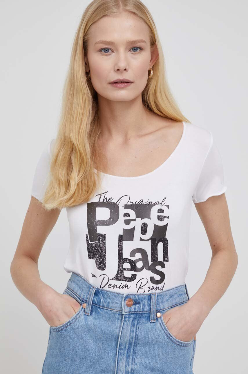 Pepe Jeans Μπλουζάκι Chelsea γυναικεία χρώμα: άσπρο - Pepit.gr