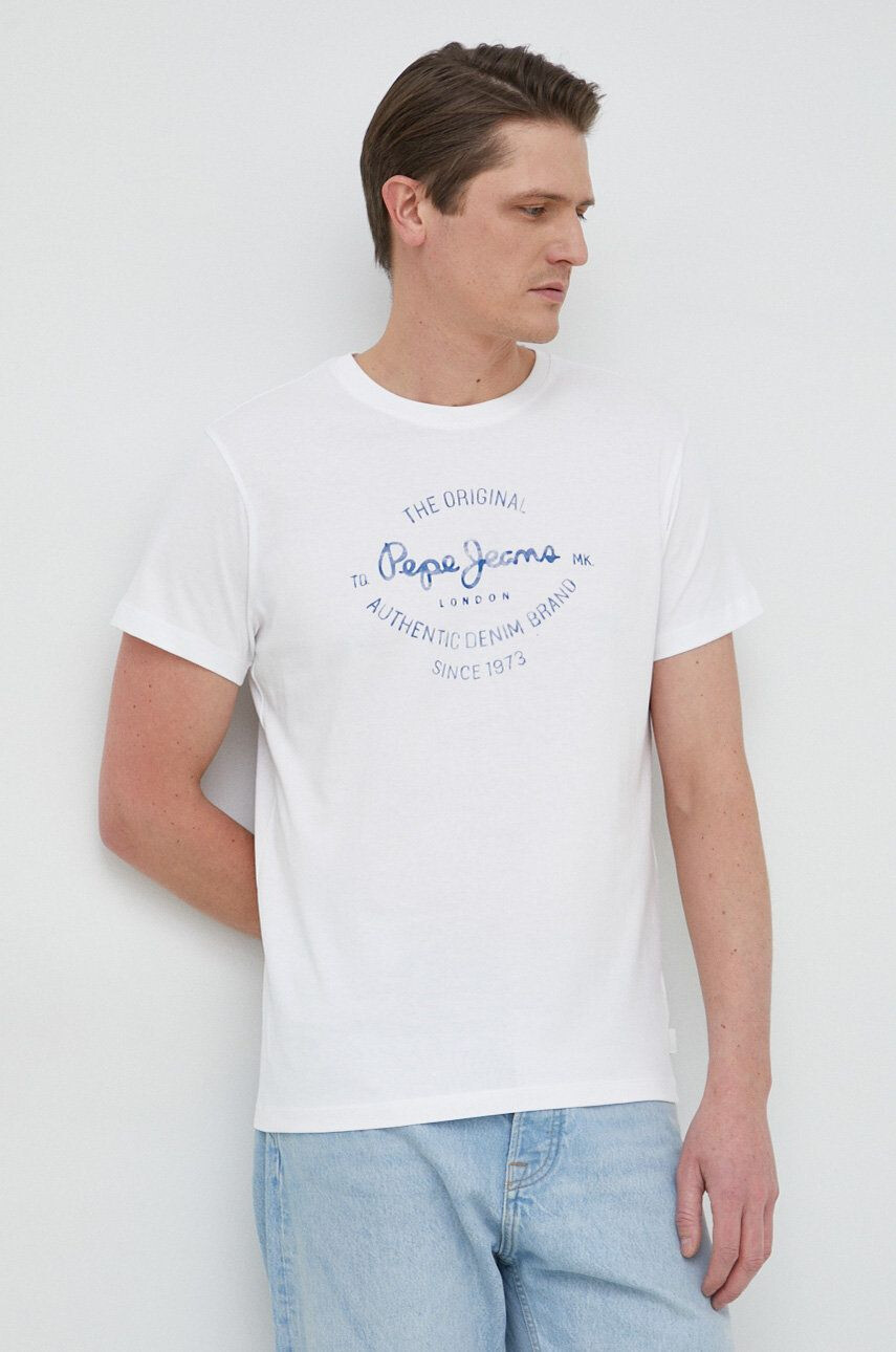 Pepe Jeans Μπλουζάκι Rigley χρώμα: άσπρο - Pepit.gr