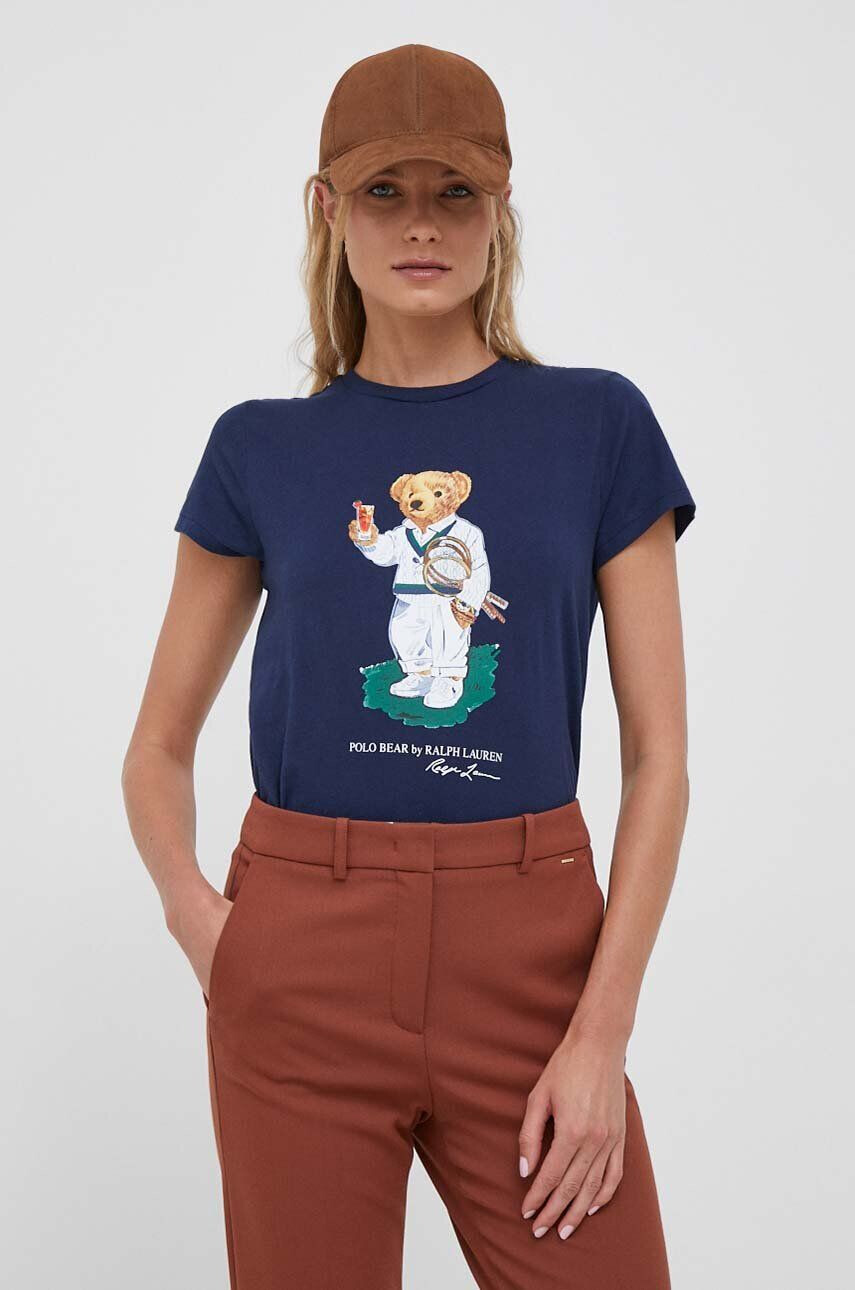 Polo Ralph Lauren Βαμβακερό μπλουζάκι x The Championships Wimbledon χρώμα: ναυτικό μπλε - Pepit.gr