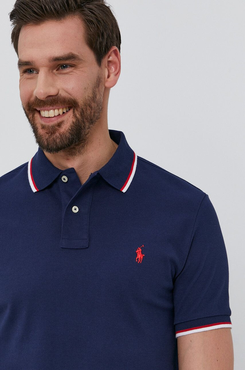 Polo Ralph Lauren Πόλο ανδρικό χρώμα: ναυτικό μπλε - Pepit.gr