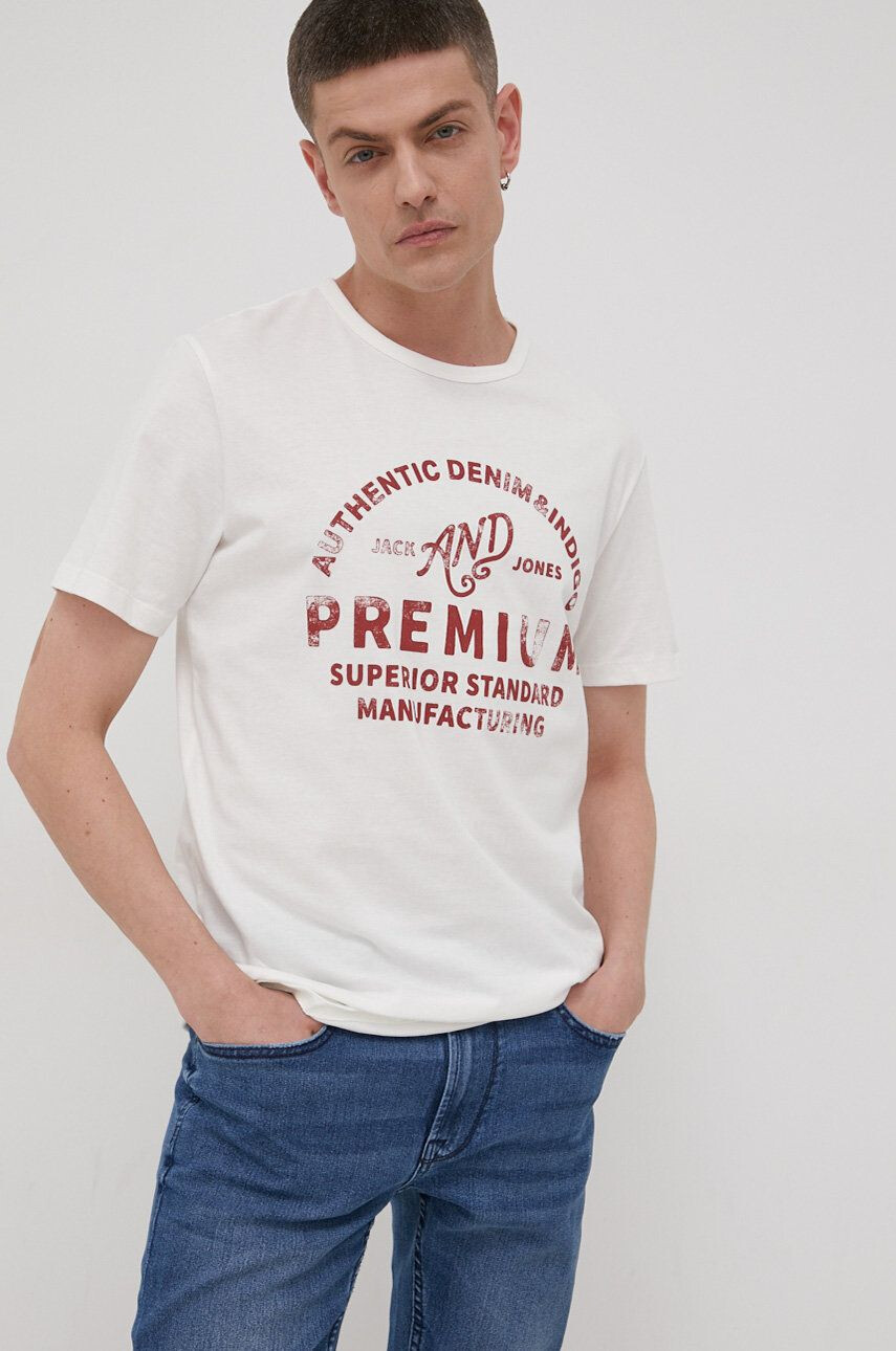 Premium by Jack&Jones Βαμβακερό μπλουζάκι - Pepit.gr