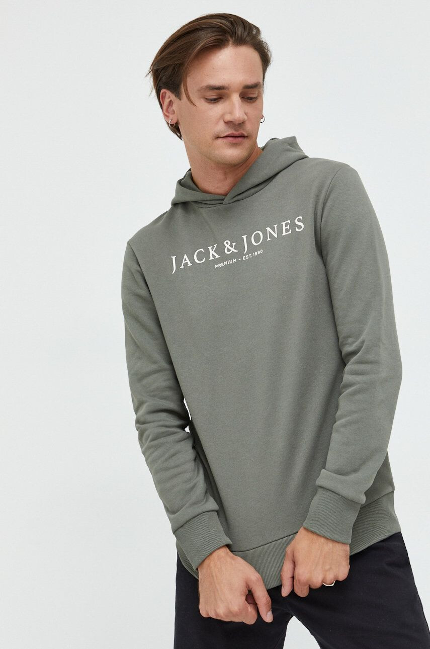 Premium by Jack&Jones Μπλούζα χρώμα: πράσινο με κουκούλα - Pepit.gr