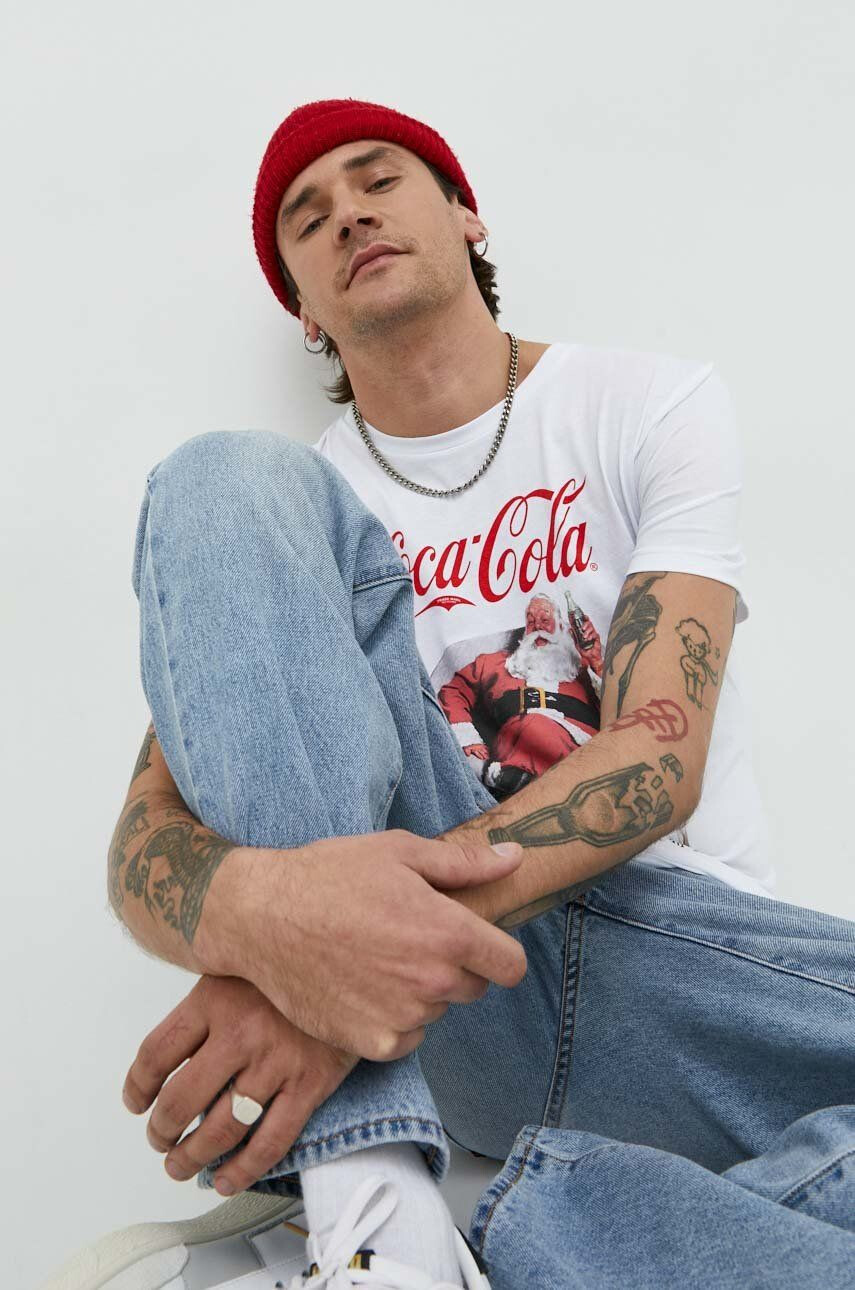 Produkt by Jack & Jones Βαμβακερό μπλουζάκι x Coca Cola - Pepit.gr