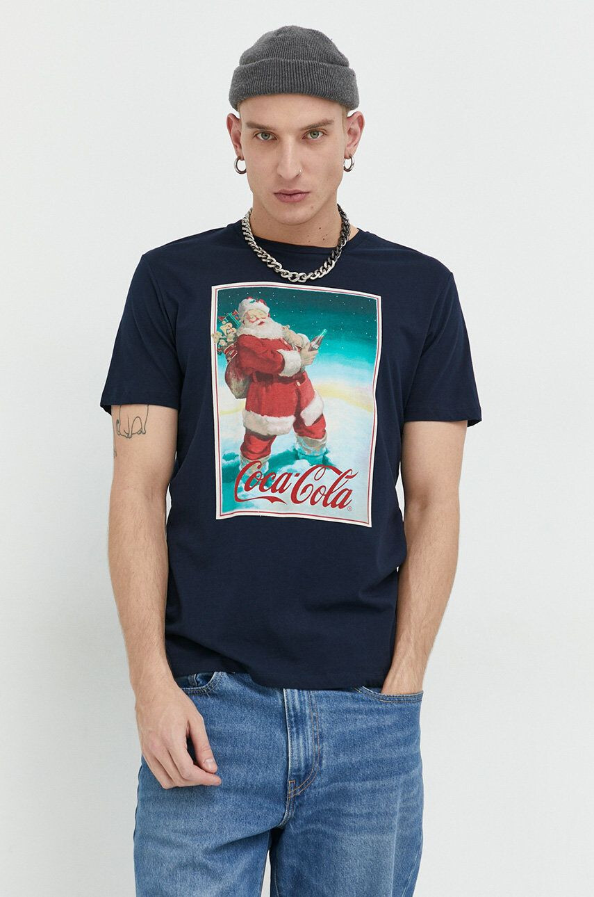 Produkt by Jack & Jones Βαμβακερό μπλουζάκι x Coca-Cola - Pepit.gr