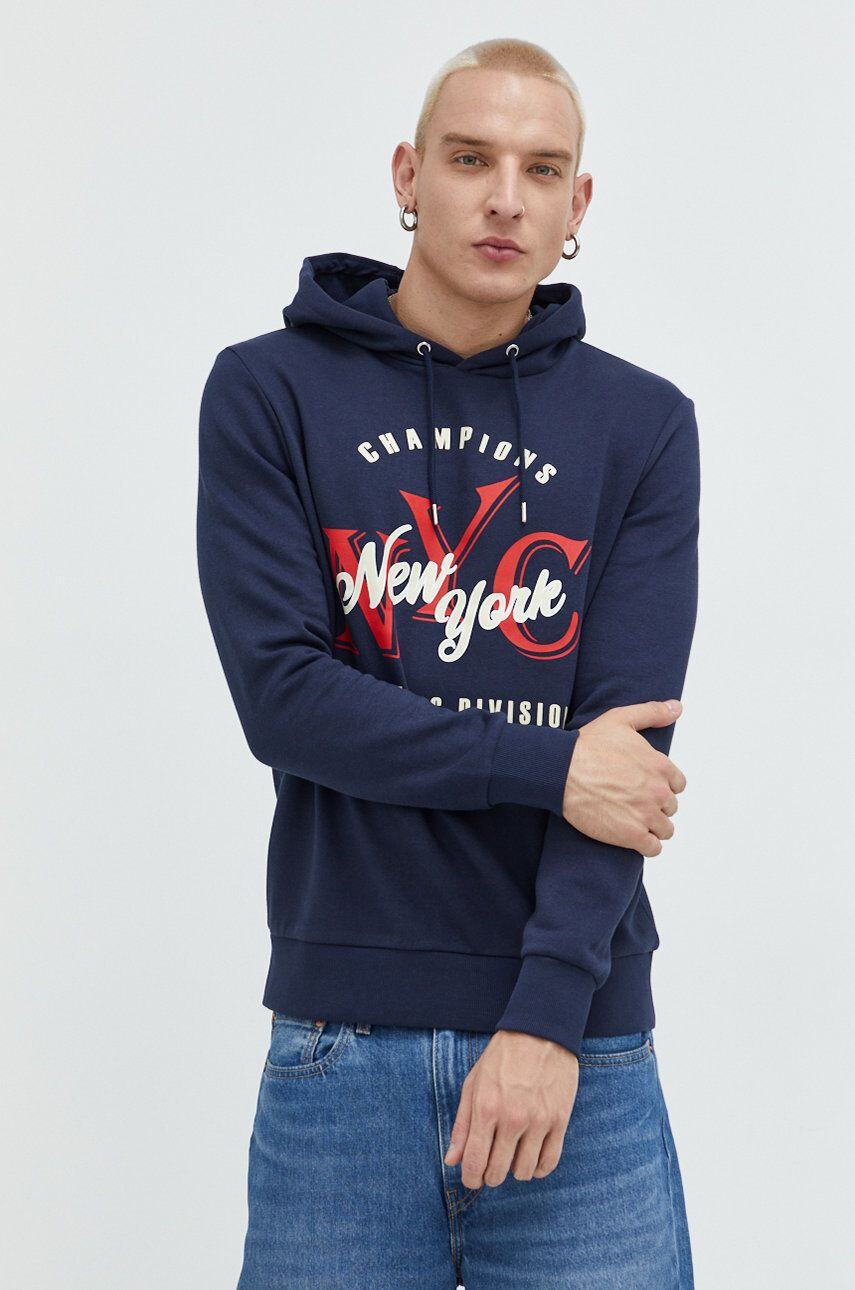 Produkt by Jack & Jones Μπλούζα χρώμα: ναυτικό μπλε - Pepit.gr