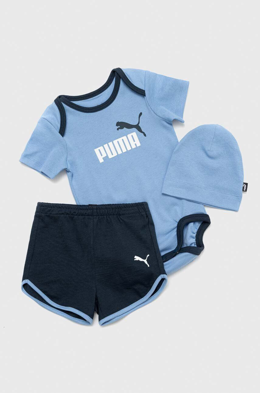 Puma Βρεφικό βαμβακερό σετ Minicats Beanie Newborn Set - Pepit.gr