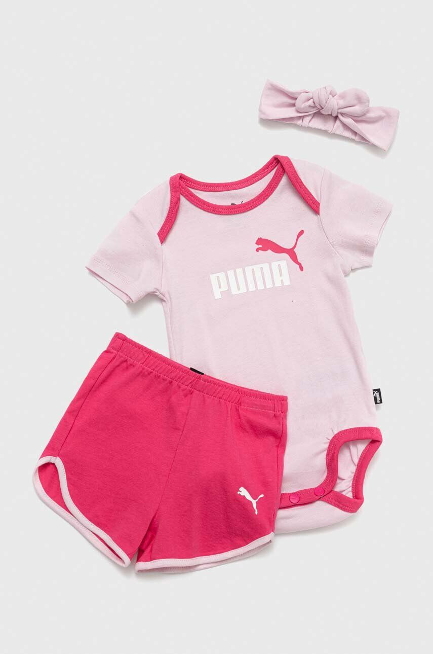 Puma Βρεφικό βαμβακερό σετ Minicats Bow Newborn Set - Pepit.gr