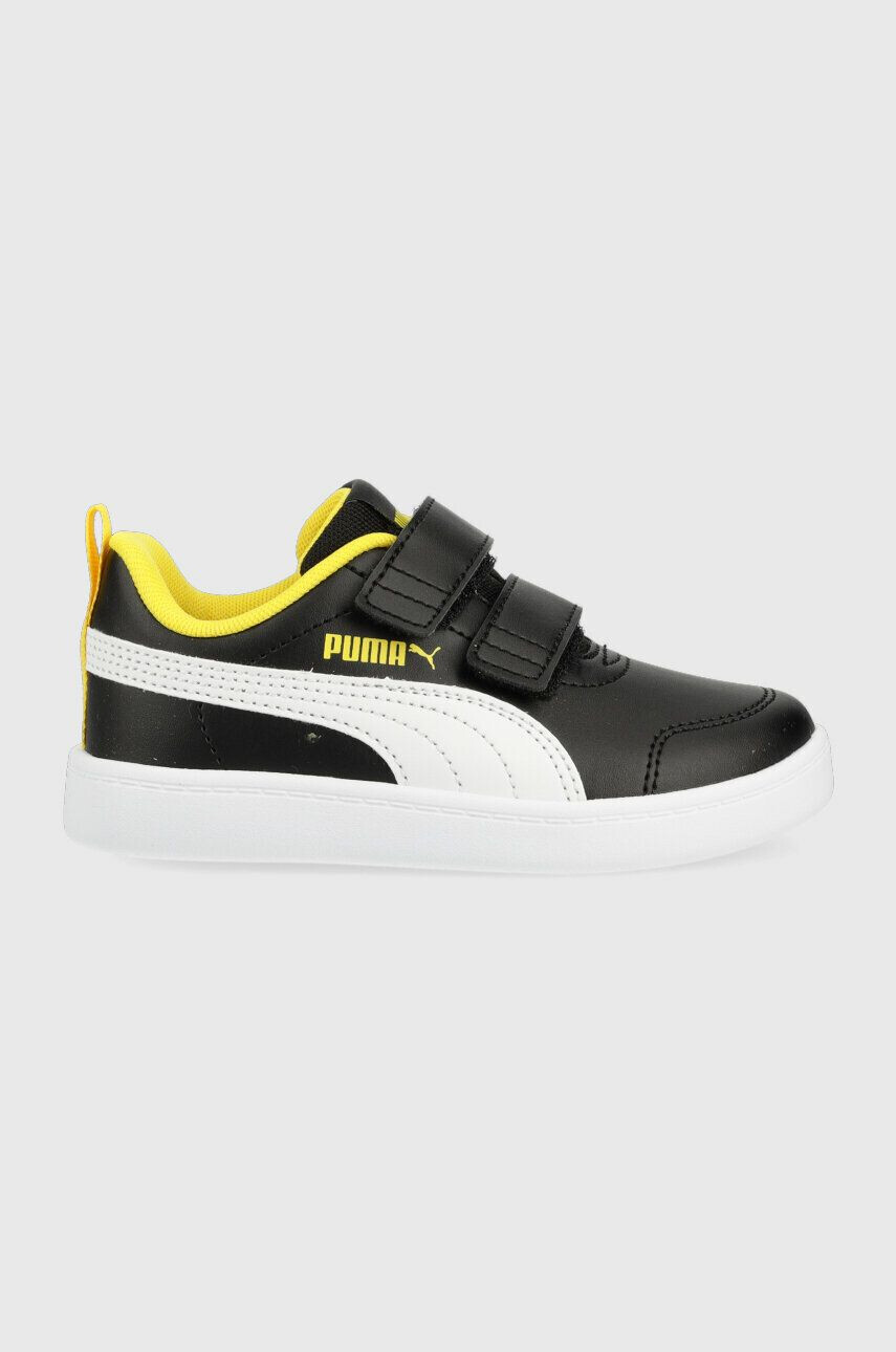 Puma Παιδικά αθλητικά παπούτσια Courtflex v2 V PS χρώμα: μαύρο - Pepit.gr