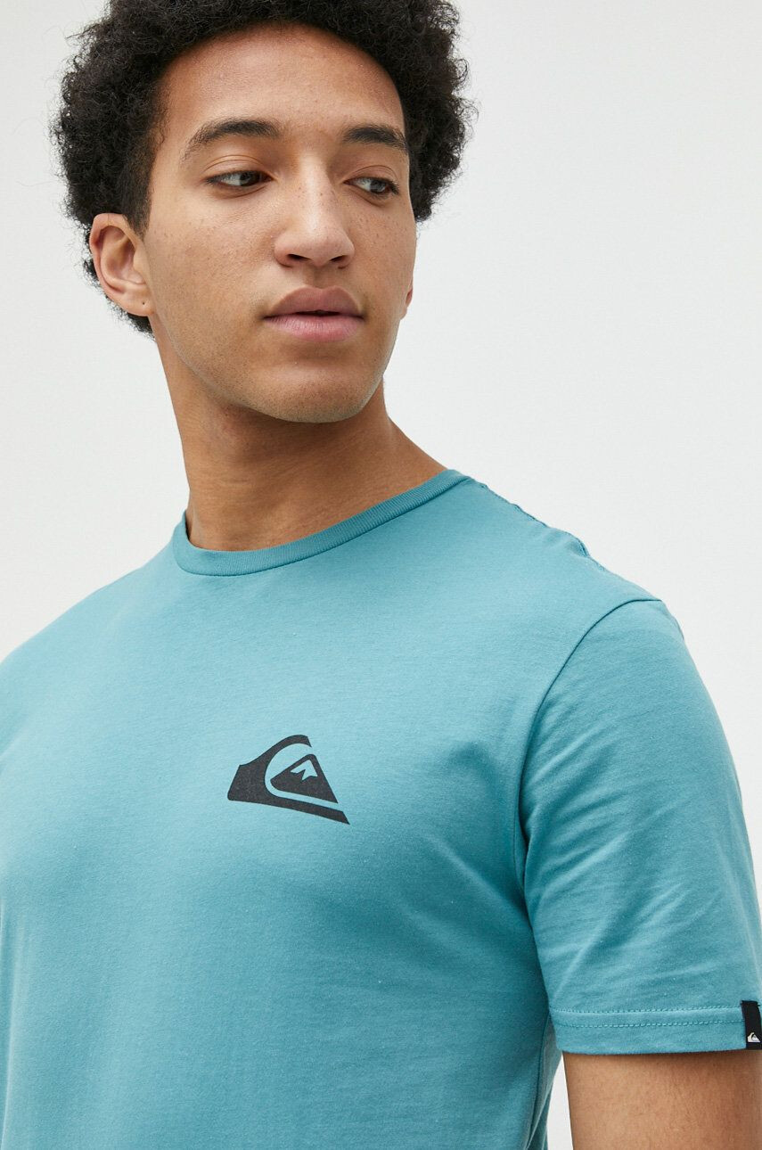 Quiksilver Βαμβακερό μπλουζάκι χρώμα: τιρκουάζ - Pepit.gr