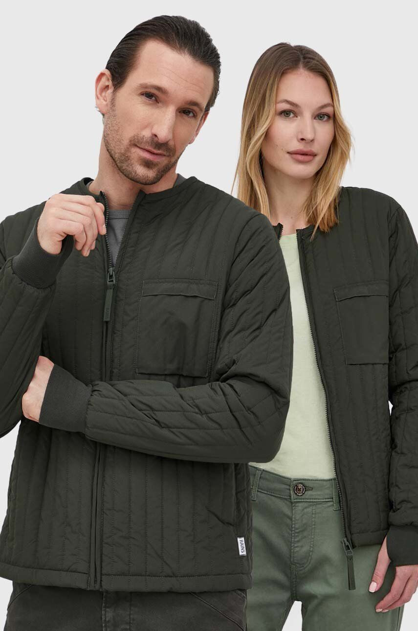 Rains Μπουφάν 18330 Liner Jacket χρώμα: πράσινο - Pepit.gr