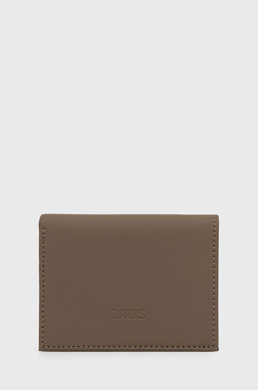 Rains Πορτοφόλι 16020 Folded Wallet χρώμα: καφέ - Pepit.gr