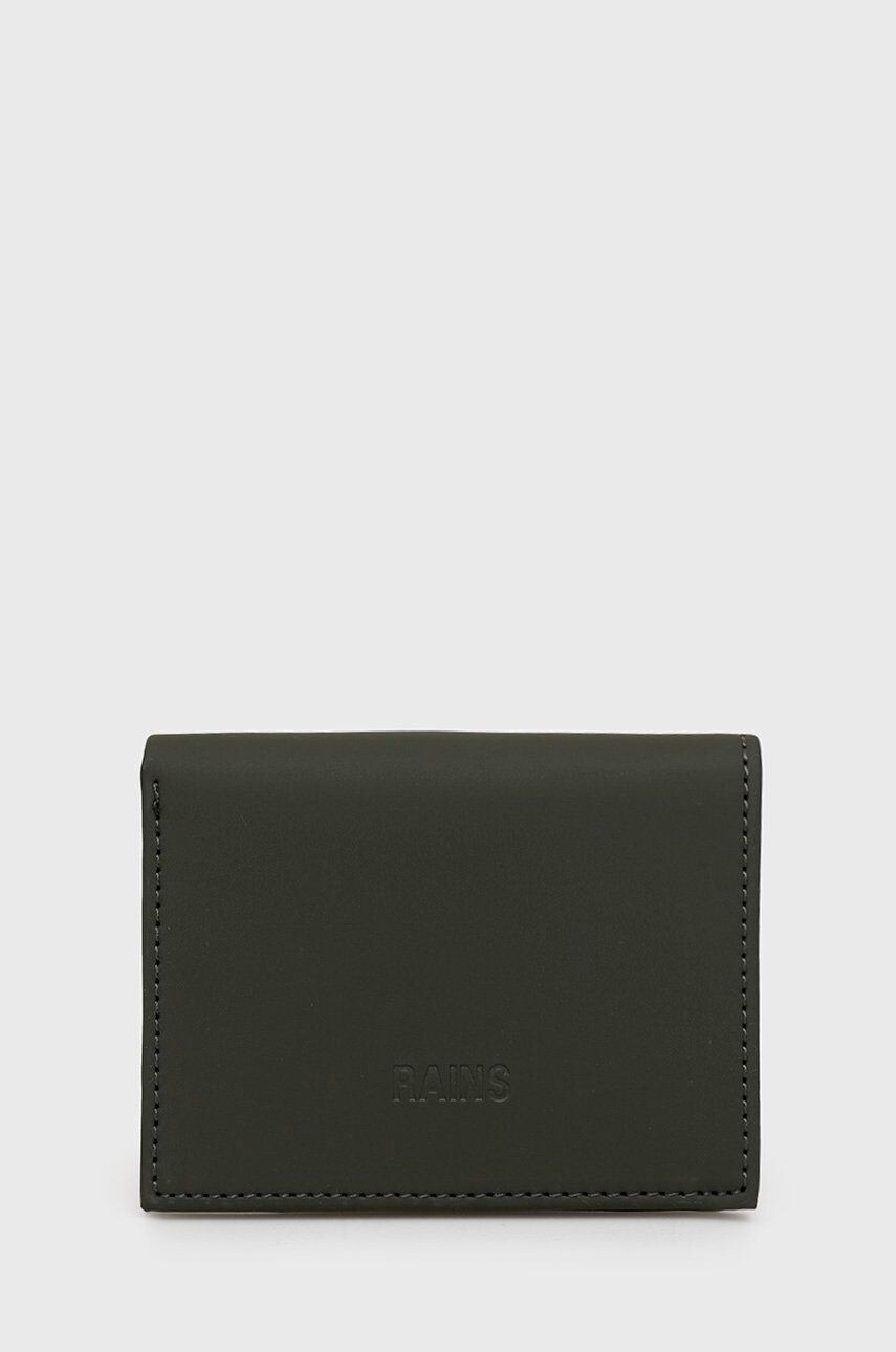 Rains Πορτοφόλι 16020 Folded Wallet χρώμα: πράσινο - Pepit.gr