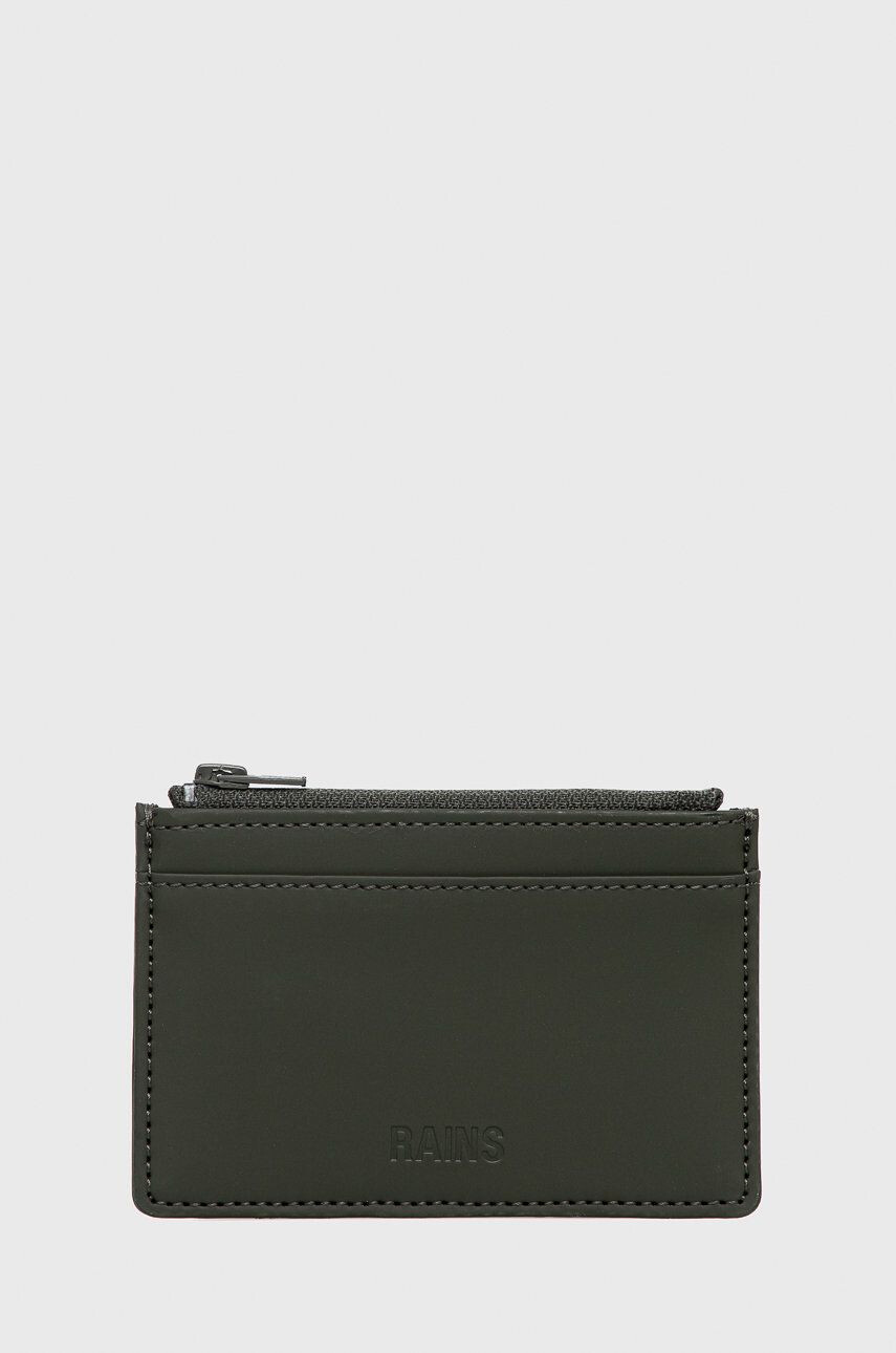 Rains Θήκη για κάρτες 16450 Zip Wallet χρώμα: πράσινο - Pepit.gr