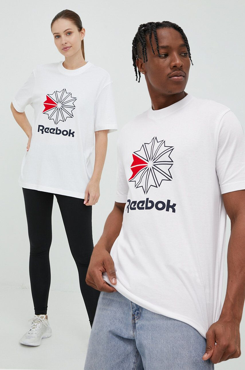 Reebok Classic Βαμβακερό μπλουζάκι χρώμα: άσπρο - Pepit.gr