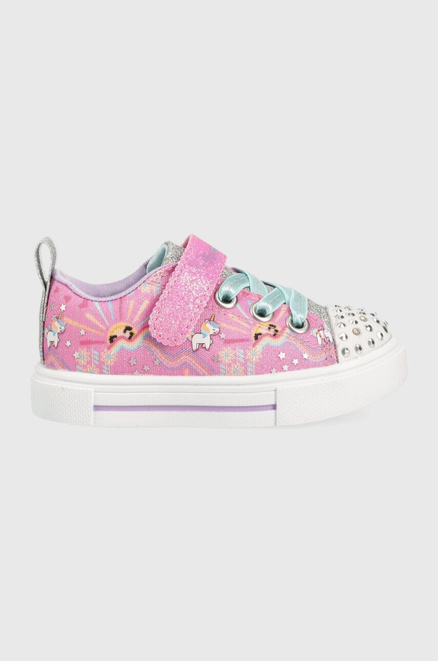 Skechers Παιδικά πάνινα παπούτσια Twinkle Sparks Unicorn Sunshine - Pepit.gr