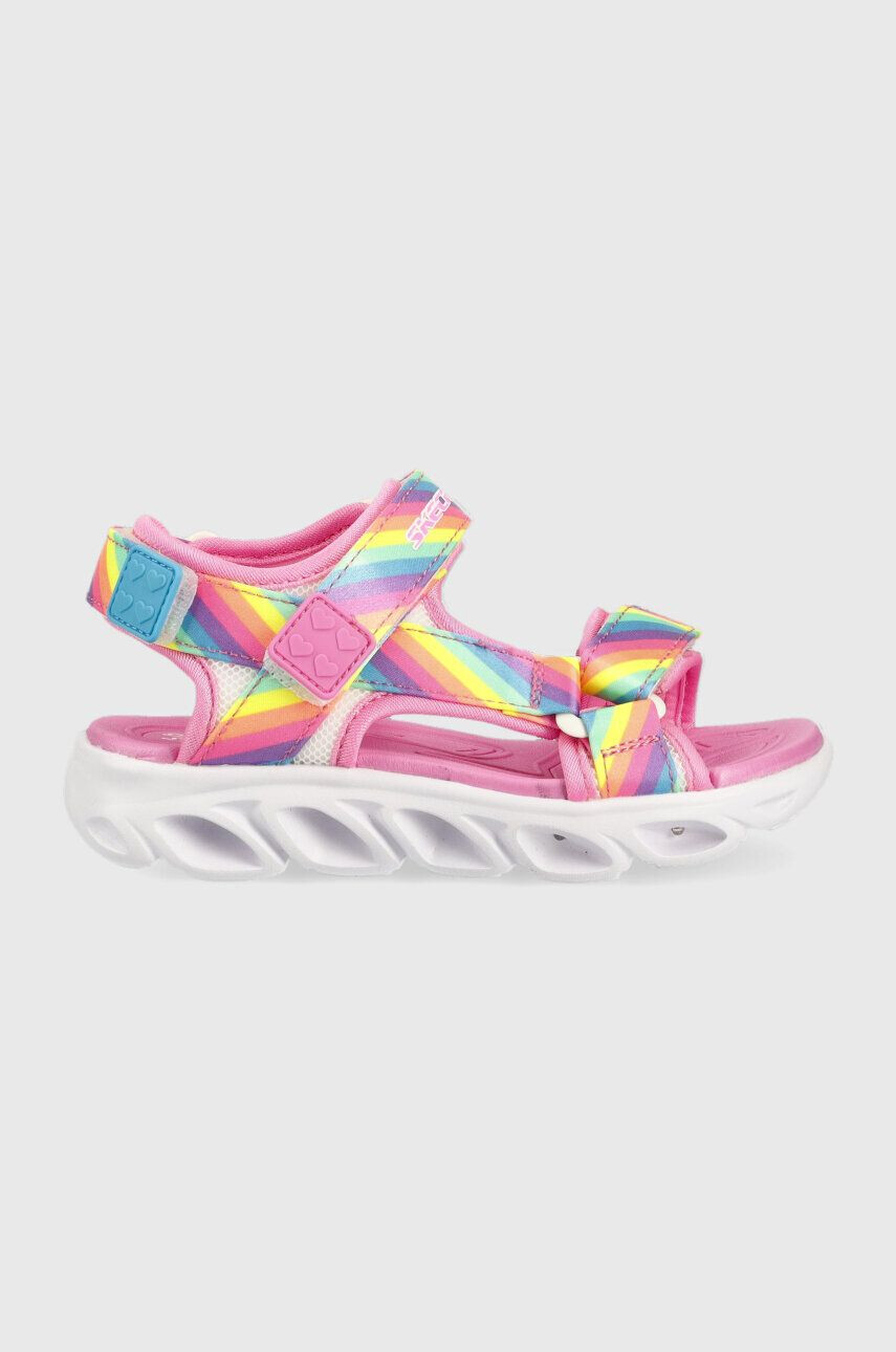 Skechers Παιδικά σανδάλια Hypno-Splash Rainbow Lights - Pepit.gr