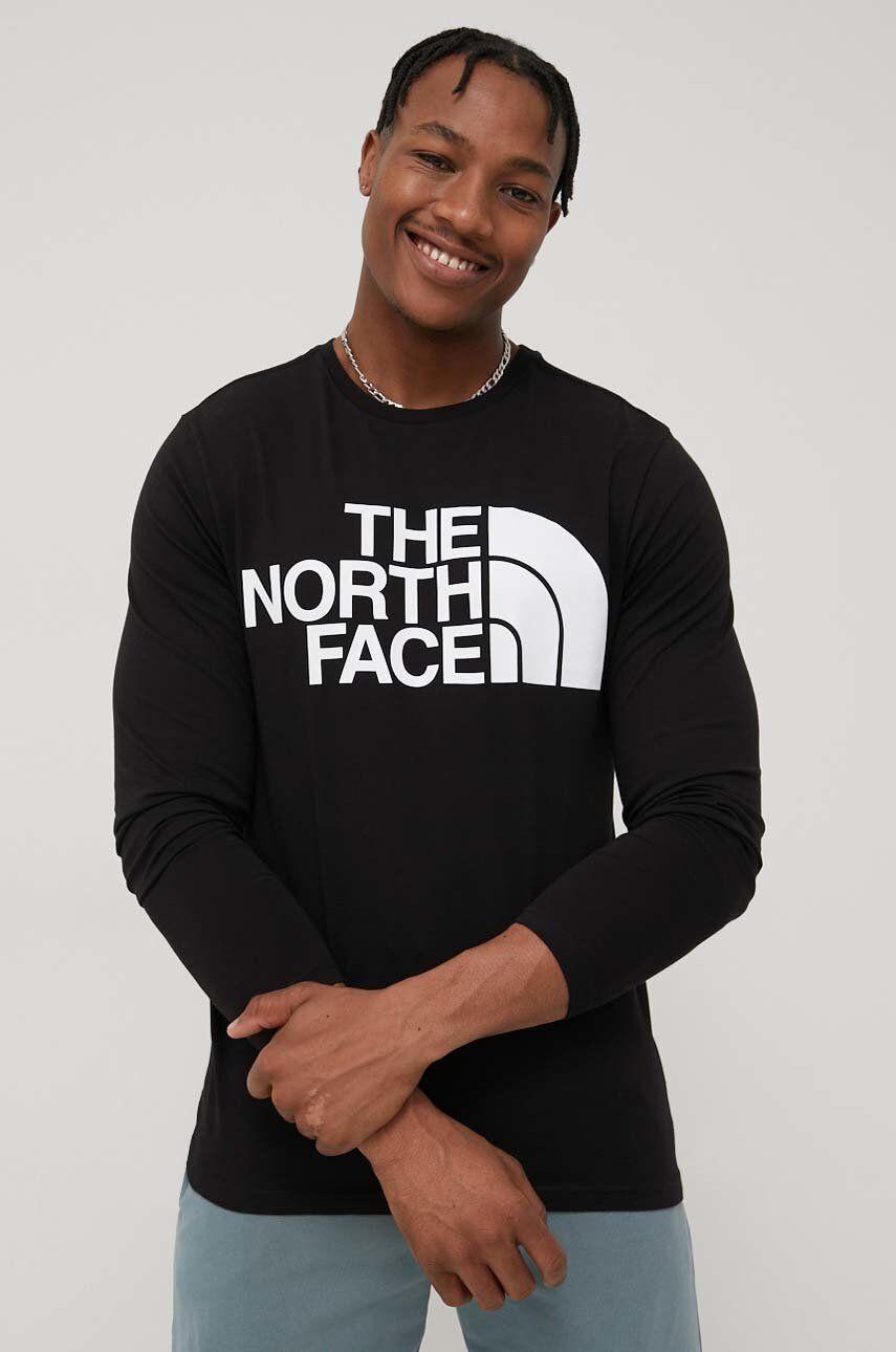 The North Face Βαμβακερή μπλούζα με μακριά μανίκια χρώμα: μαύρο - Pepit.gr