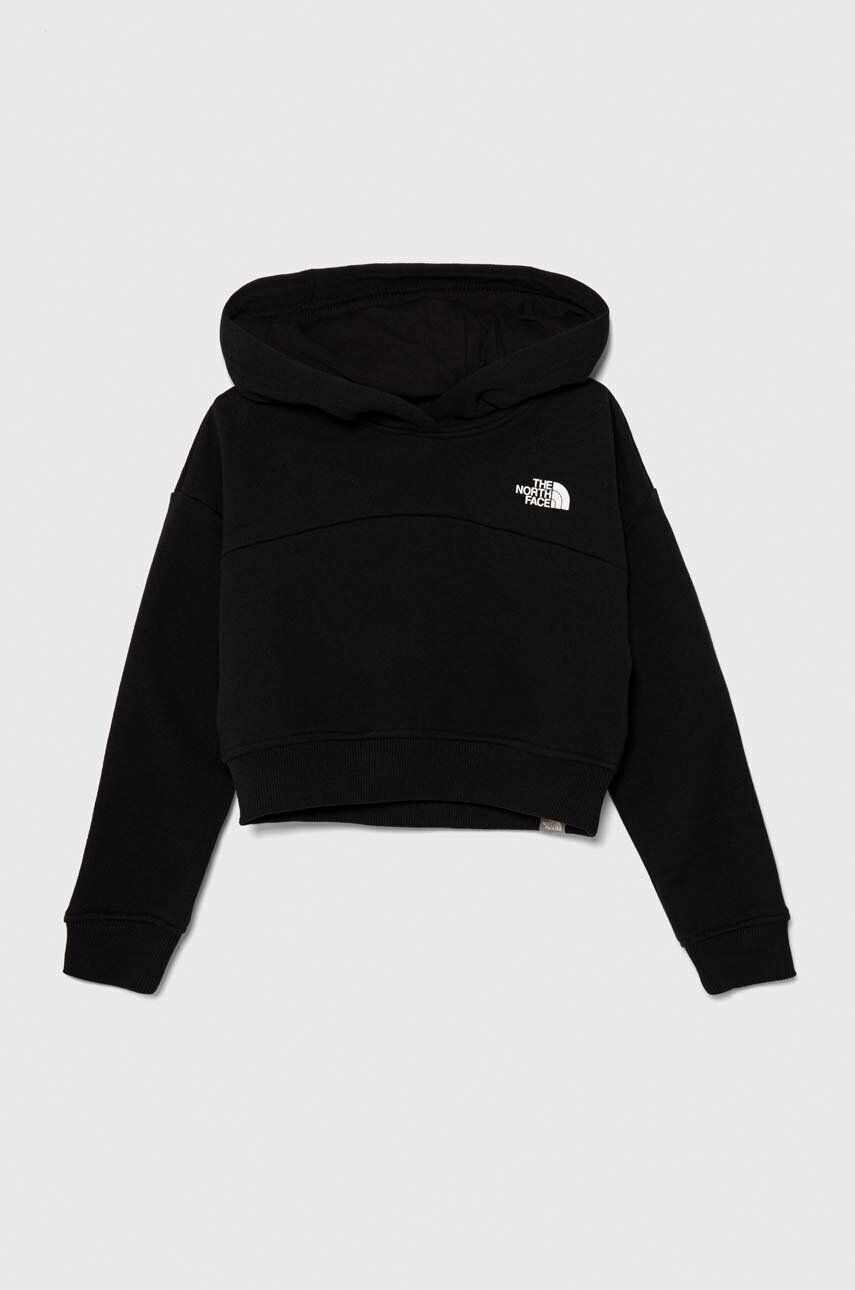 The North Face Παιδική βαμβακερή μπλούζα G DREW PEAK CROP P/O HOODIE - Pepit.gr