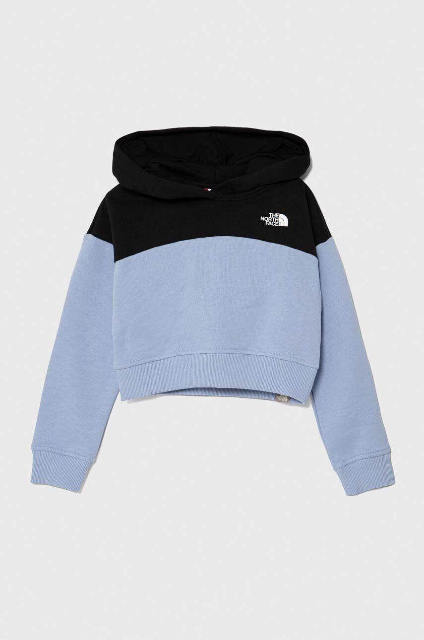 The North Face Παιδική βαμβακερή μπλούζα G DREW PEAK CROP P/O HOODIE - Pepit.gr