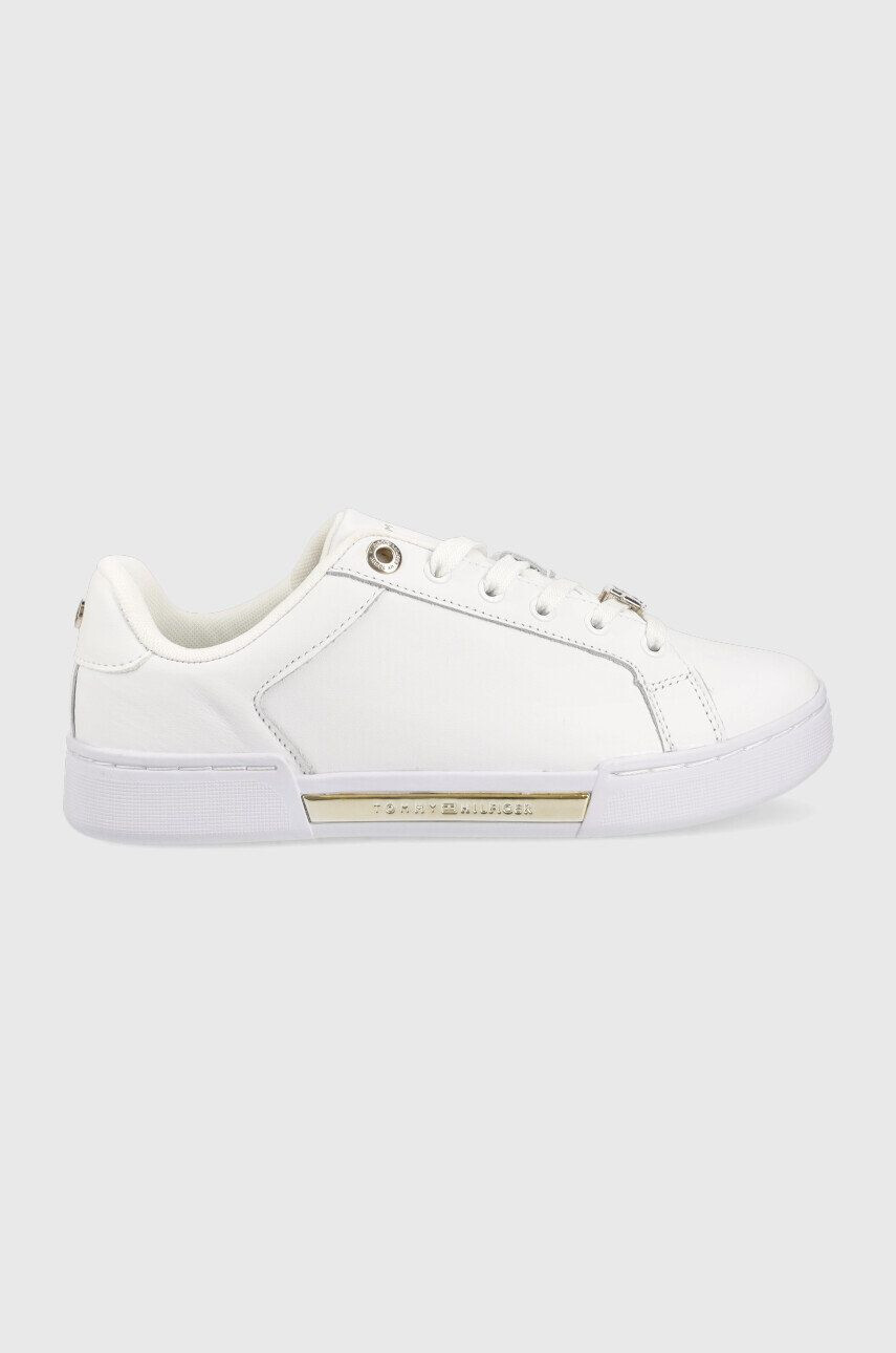 Tommy Hilfiger Δερμάτινα αθλητικά παπούτσια COURT SNEAKER WITH LACE HARDWARE - Pepit.gr