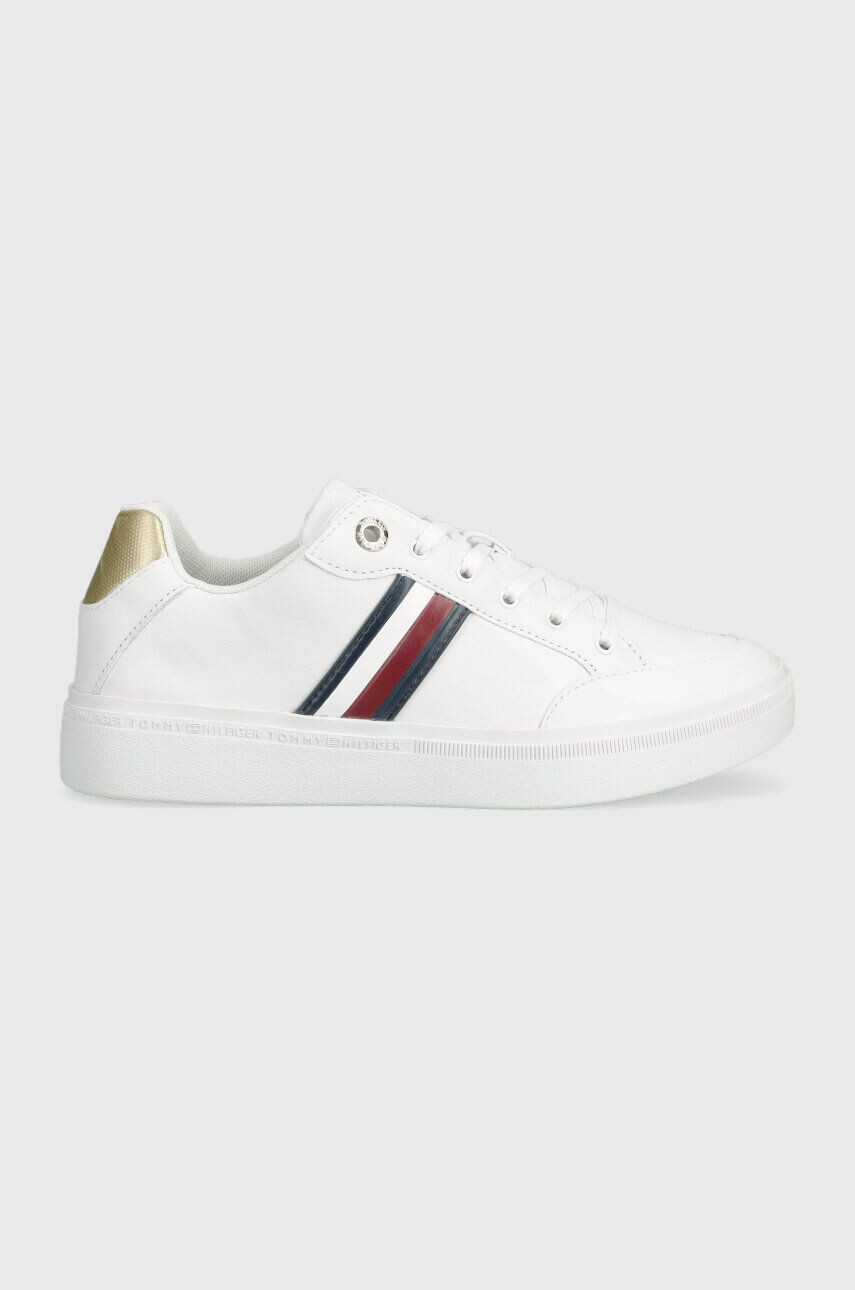 Tommy Hilfiger Δερμάτινα αθλητικά παπούτσια ELEVATED GLOBAL STRIPES SNEAKER - Pepit.gr