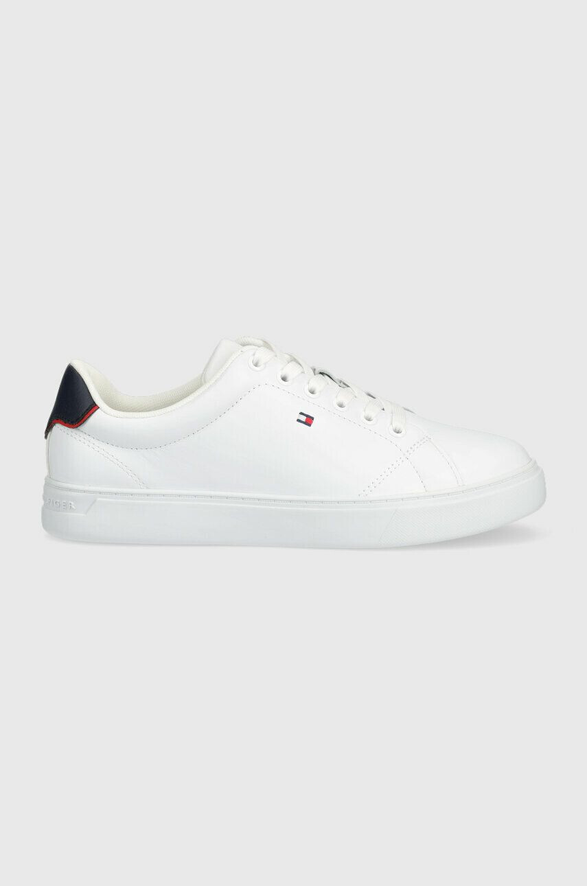 Tommy Hilfiger Δερμάτινα αθλητικά παπούτσια ESSENTIAL COURT SNEAKER χρώμα: άσπρο FW0FW07427 - Pepit.gr