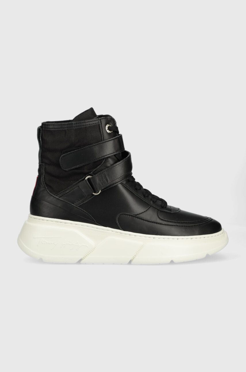 Tommy Hilfiger Δερμάτινα αθλητικά παπούτσια FW0FW06910 CHUNKY WARM SNEAKER HIGH - Pepit.gr