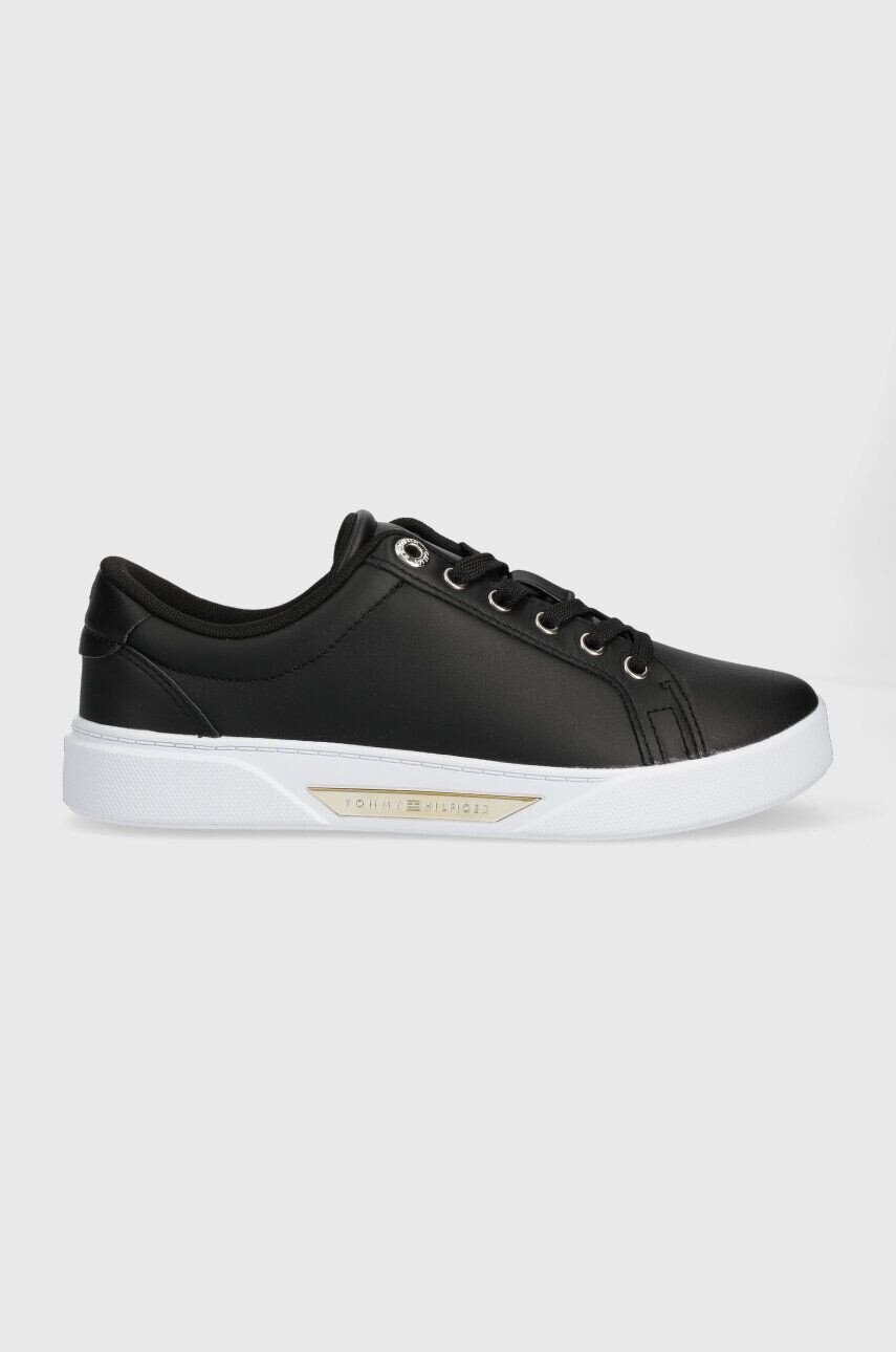 Tommy Hilfiger Δερμάτινα αθλητικά παπούτσια GOLDEN HW COURT SNEAKER - Pepit.gr