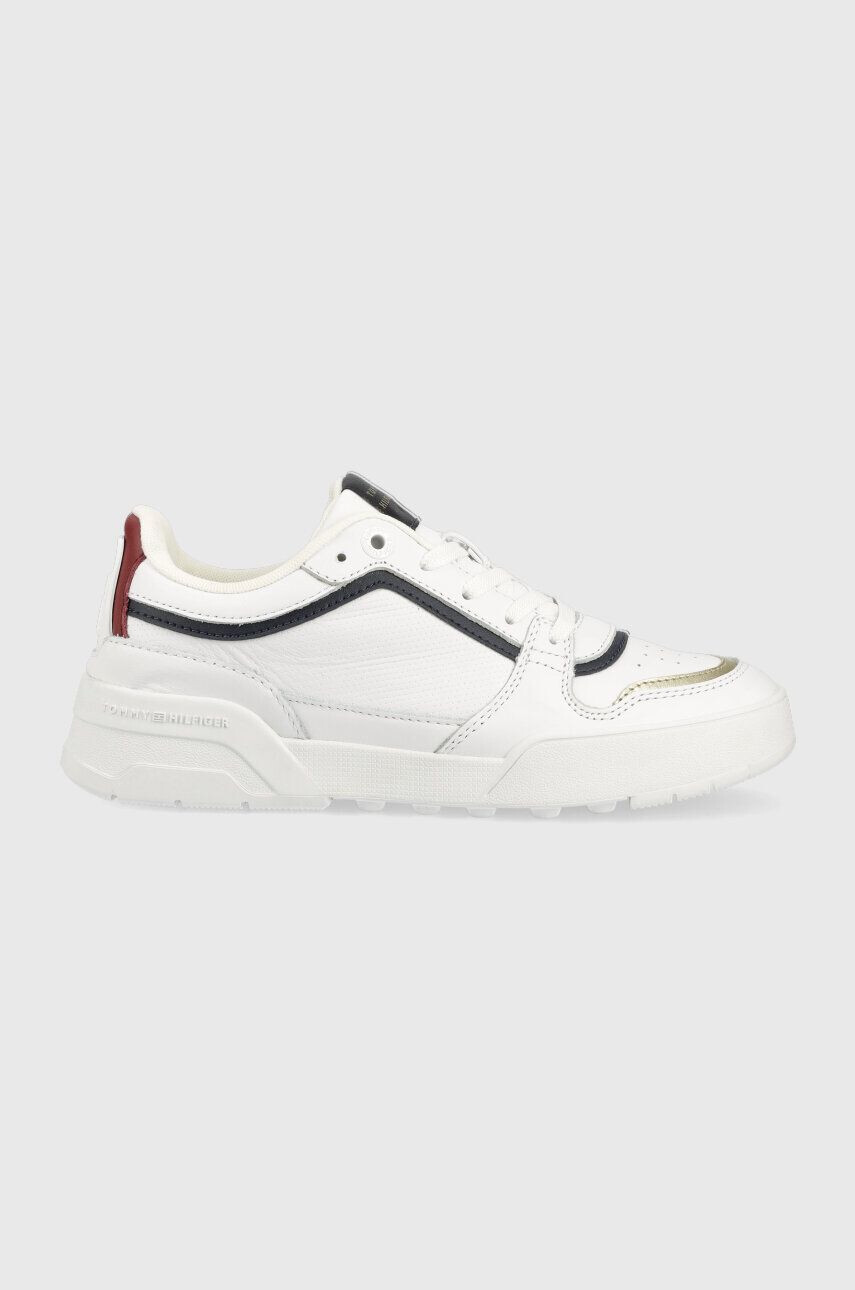 Tommy Hilfiger Δερμάτινα αθλητικά παπούτσια LOW TH BASKET SNEAKER - Pepit.gr