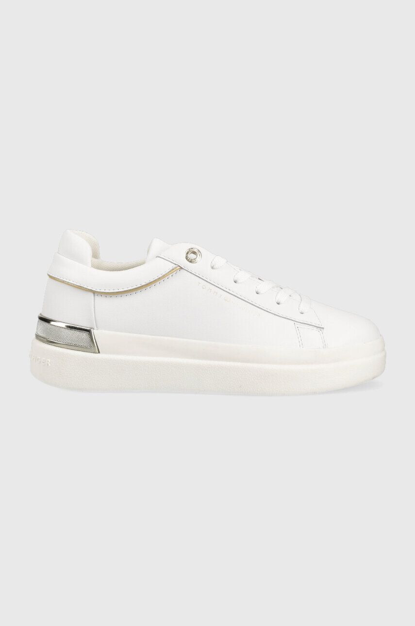 Tommy Hilfiger Δερμάτινα αθλητικά παπούτσια LUX METALLIC CUPSOLE SNEAKER - Pepit.gr