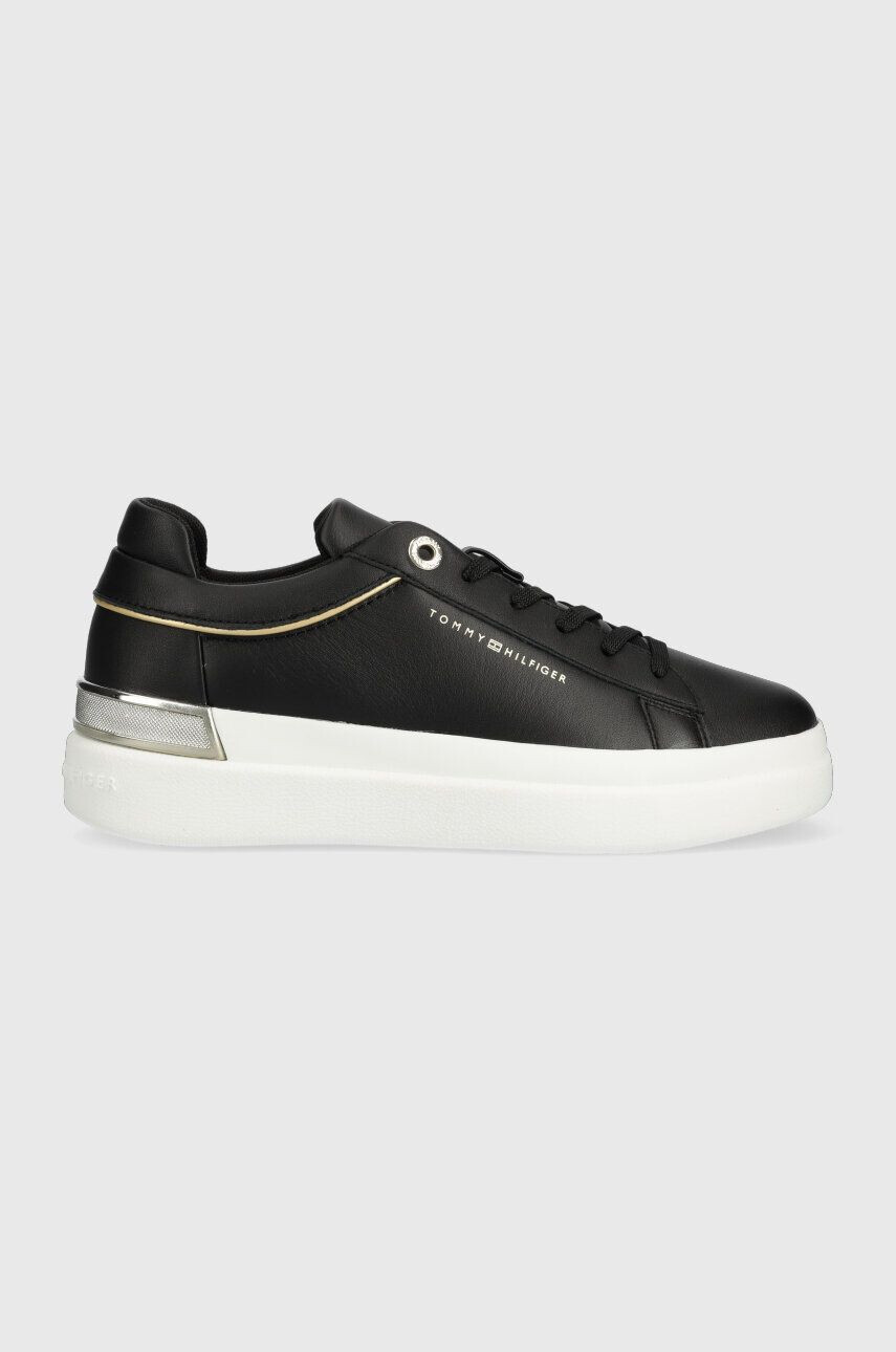 Tommy Hilfiger Δερμάτινα αθλητικά παπούτσια LUX METALLIC CUPSOLE SNEAKER - Pepit.gr