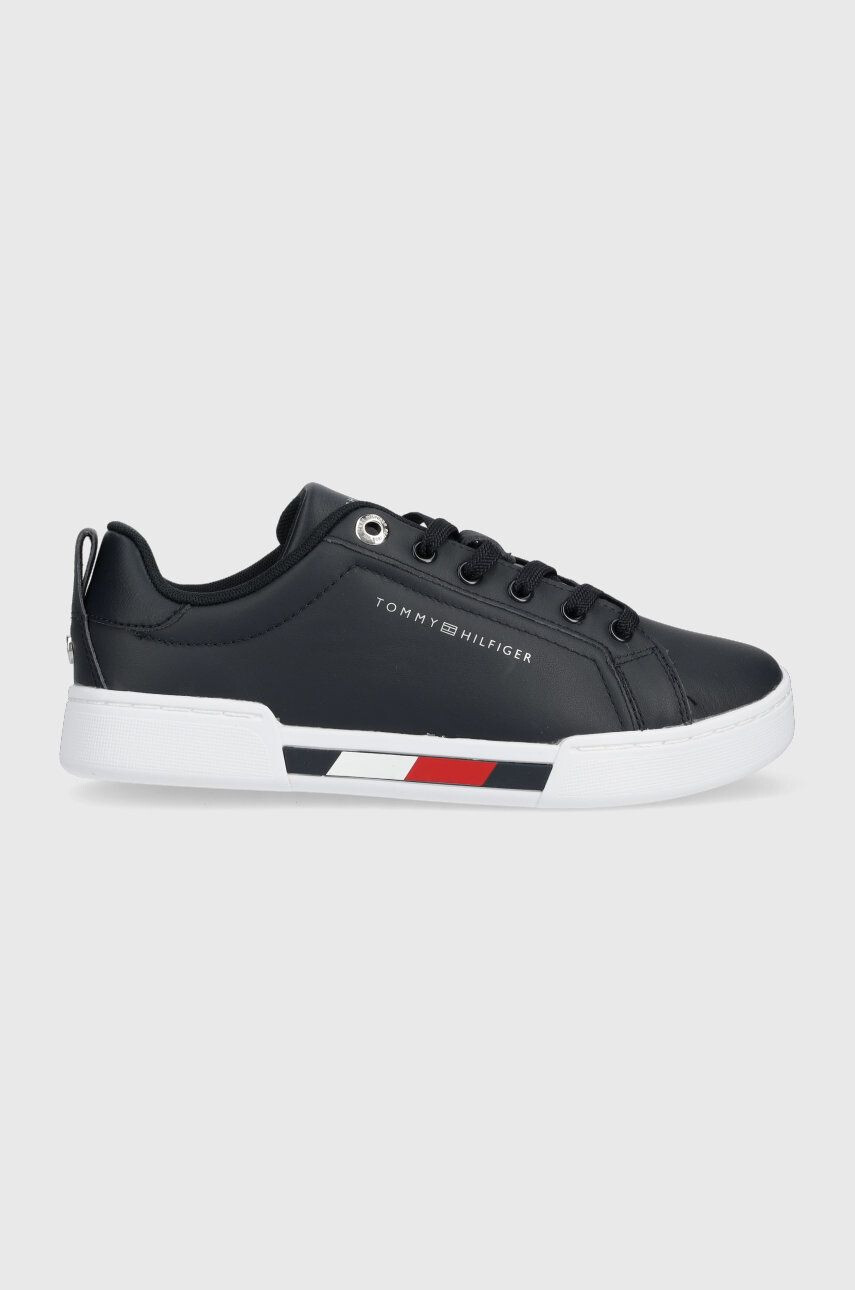 Tommy Hilfiger Δερμάτινα αθλητικά παπούτσια Tricolor Insert Sneaker - Pepit.gr