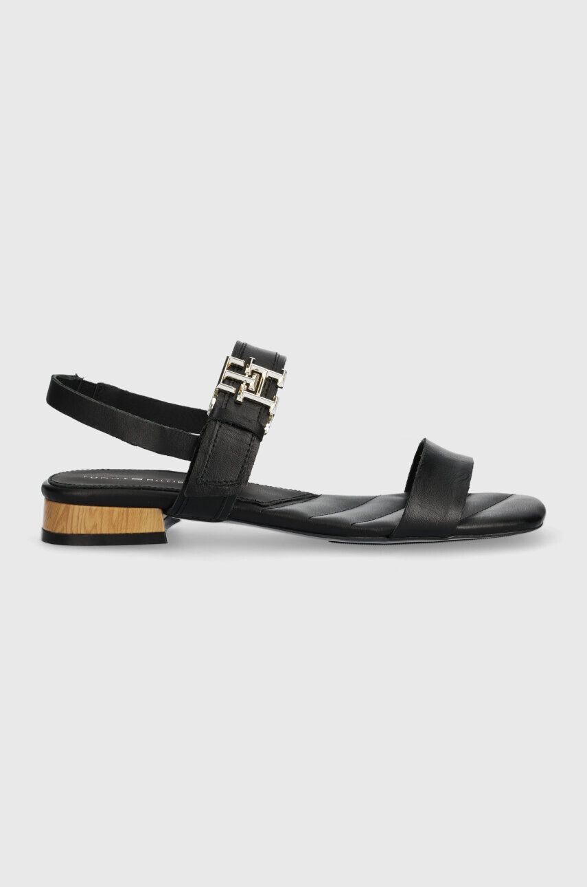 Tommy Hilfiger Δερμάτινα σανδάλια HARDWARE FLAT SANDAL - Pepit.gr