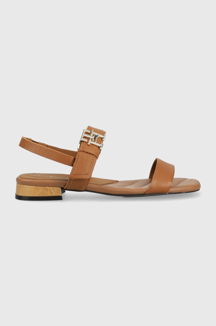 Tommy Hilfiger Δερμάτινα σανδάλια HARDWARE FLAT SANDAL - Pepit.gr