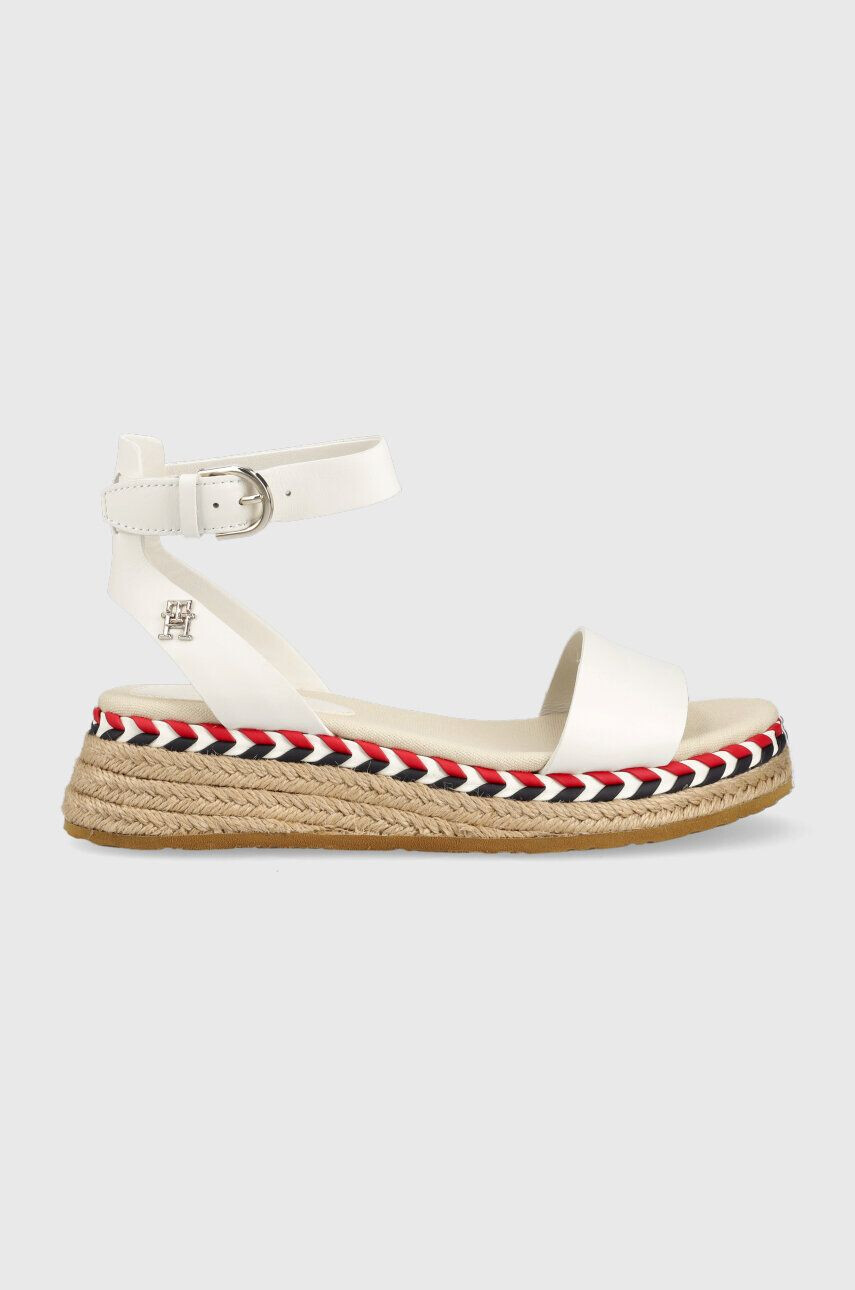 Tommy Hilfiger Δερμάτινα σανδάλια LOW WEDGE SANDAL - Pepit.gr