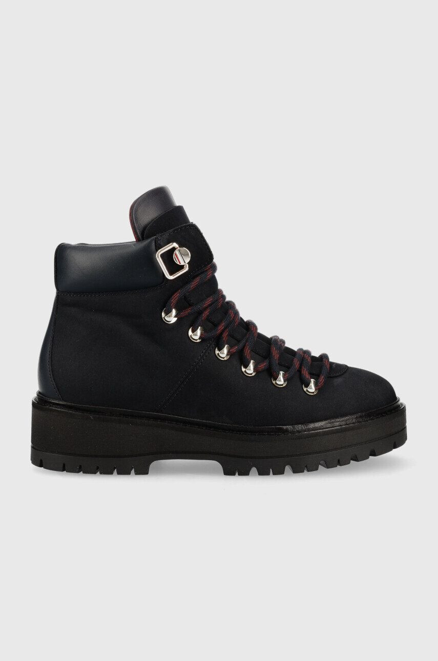 Tommy Hilfiger Δερμάτινα workers Nubuck Outdoor Flat Boot - Pepit.gr