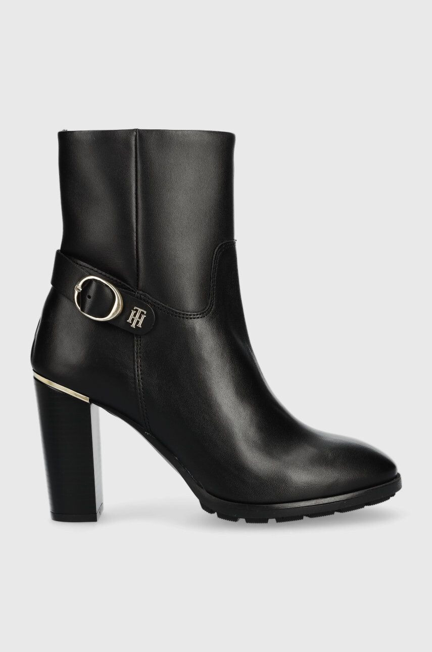 Tommy Hilfiger Δερμάτινες μπότες Belt High Heel Boot - Pepit.gr