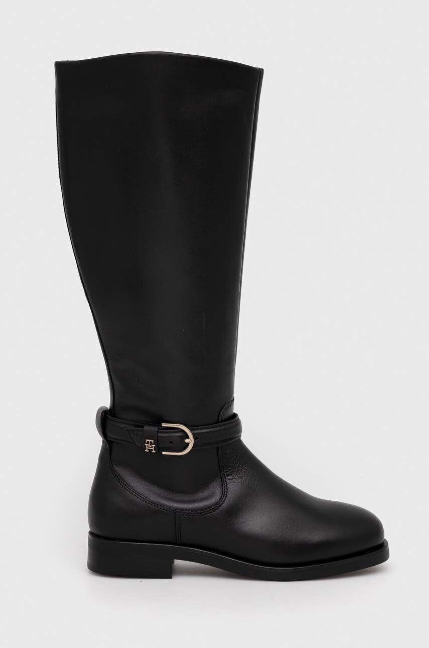 Tommy Hilfiger Δερμάτινες μπότες ELEVATED ESSENT THERMO LONGBOOT - Pepit.gr