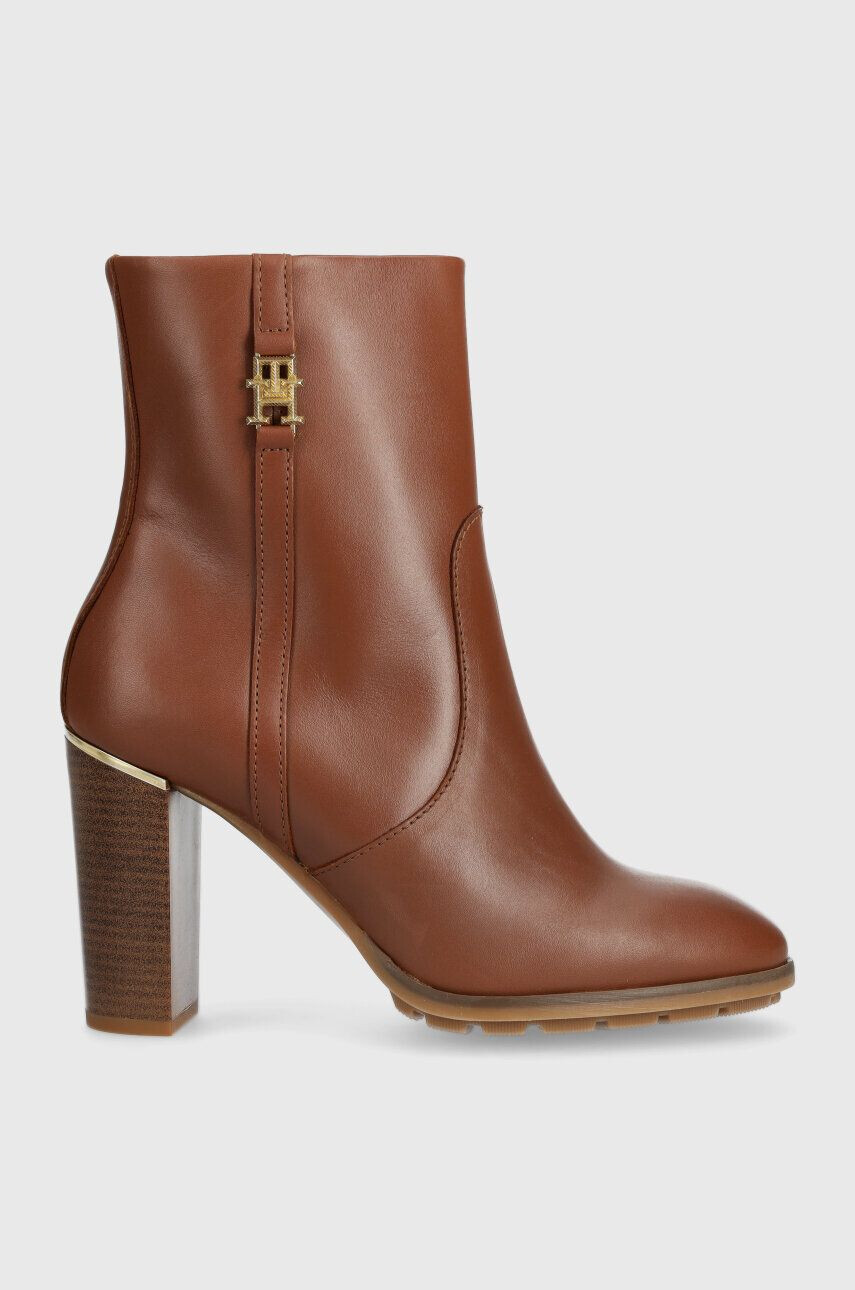 Tommy Hilfiger Δερμάτινες μπότες FEMININE TH HARDWARE BOOTIE - Pepit.gr