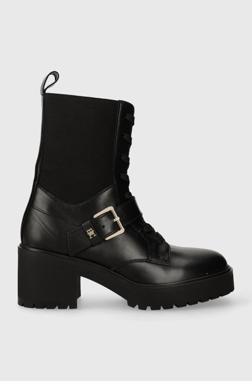 Tommy Hilfiger Δερμάτινες μπότες TOMMY BELT LEATHER BOOT - Pepit.gr