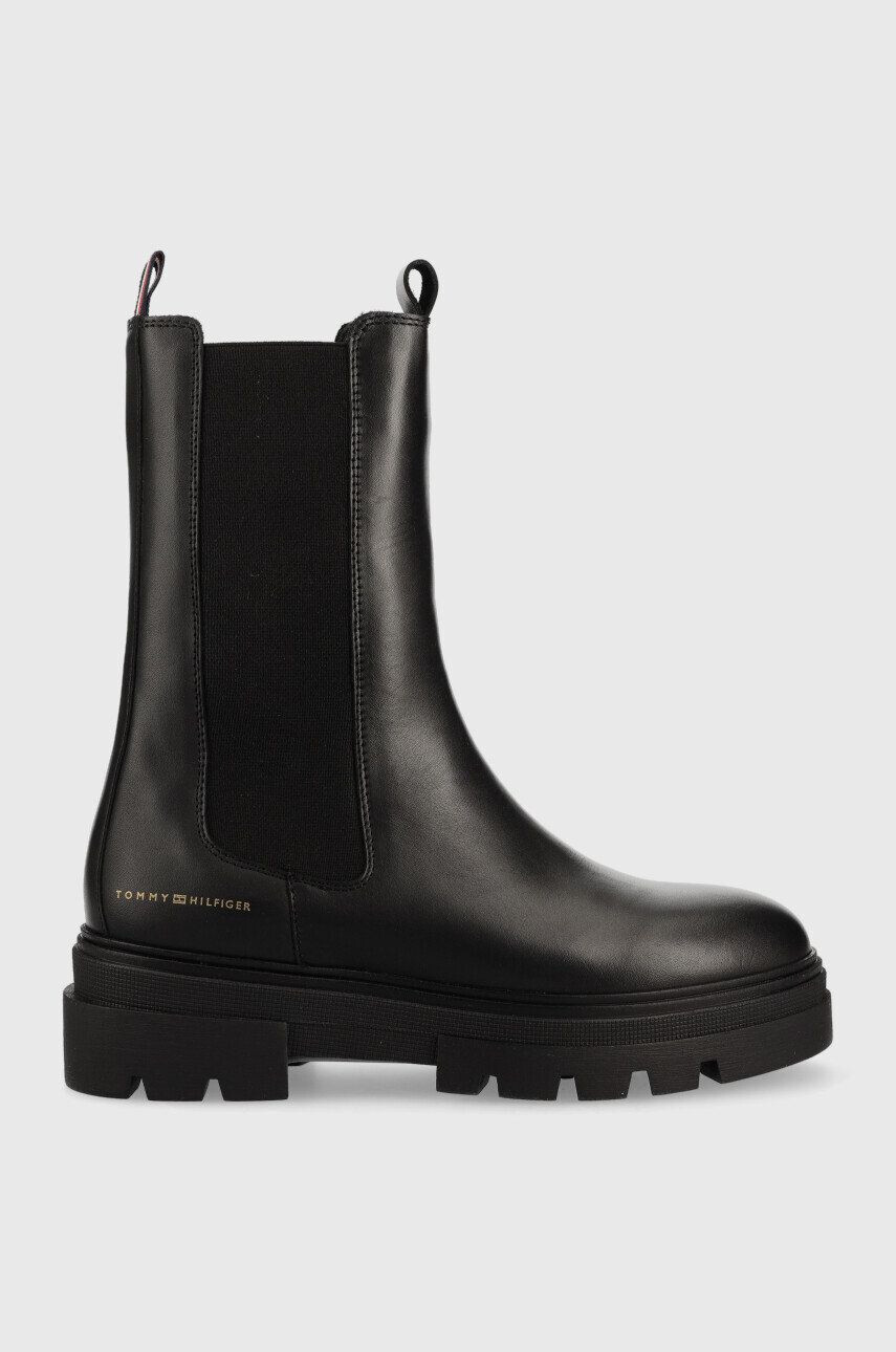 Tommy Hilfiger Δερμάτινες μπότες τσέλσι Monochromatic Chelsea Boot - Pepit.gr