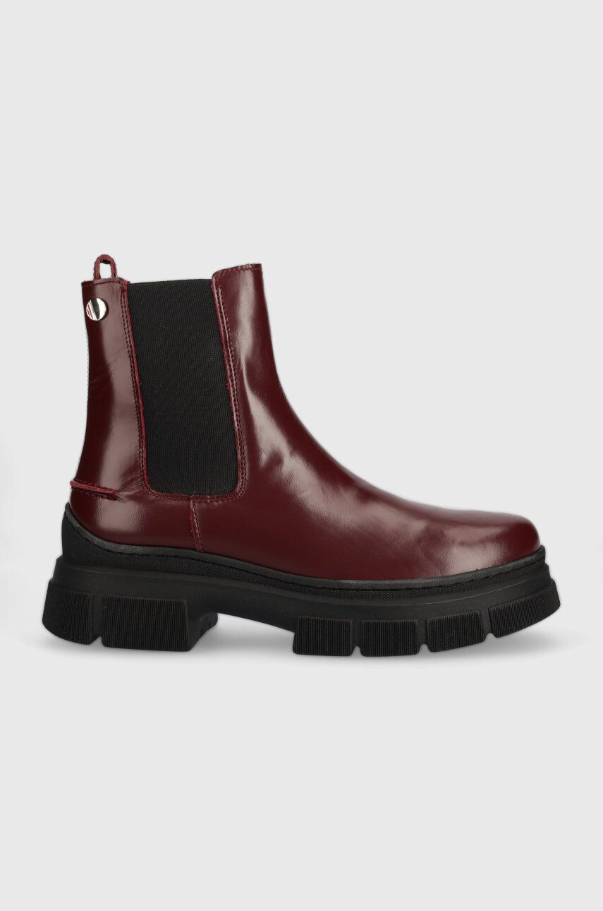 Tommy Hilfiger Δερμάτινες μπότες τσέλσι Preppy Outdoor Low Boot - Pepit.gr