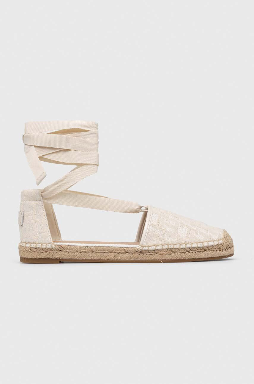 Tommy Hilfiger Εσπαντρίγιες CLOSED TOE ESPADRILLE MONOGRAM W χρώμα: μπεζ FW0FW07253 - Pepit.gr