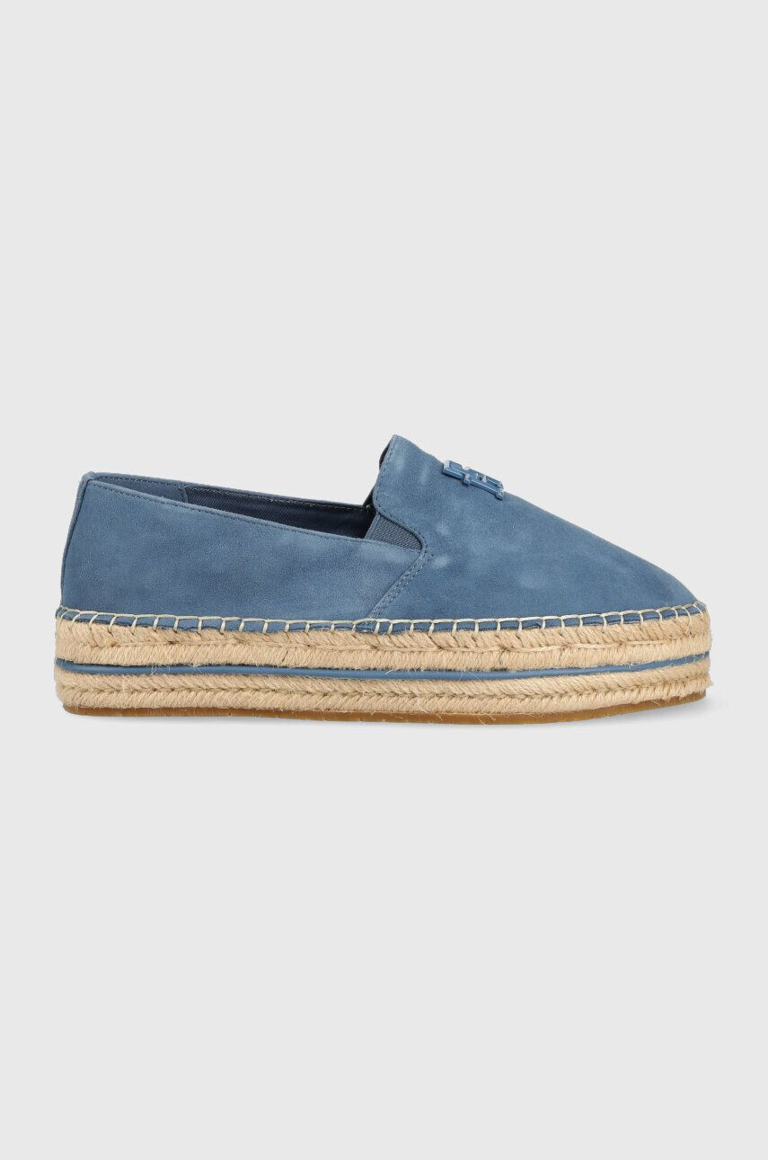 Tommy Hilfiger Εσπαντρίγιες σουέτ TH SUEDE FLATFORM ESPADRILLE - Pepit.gr